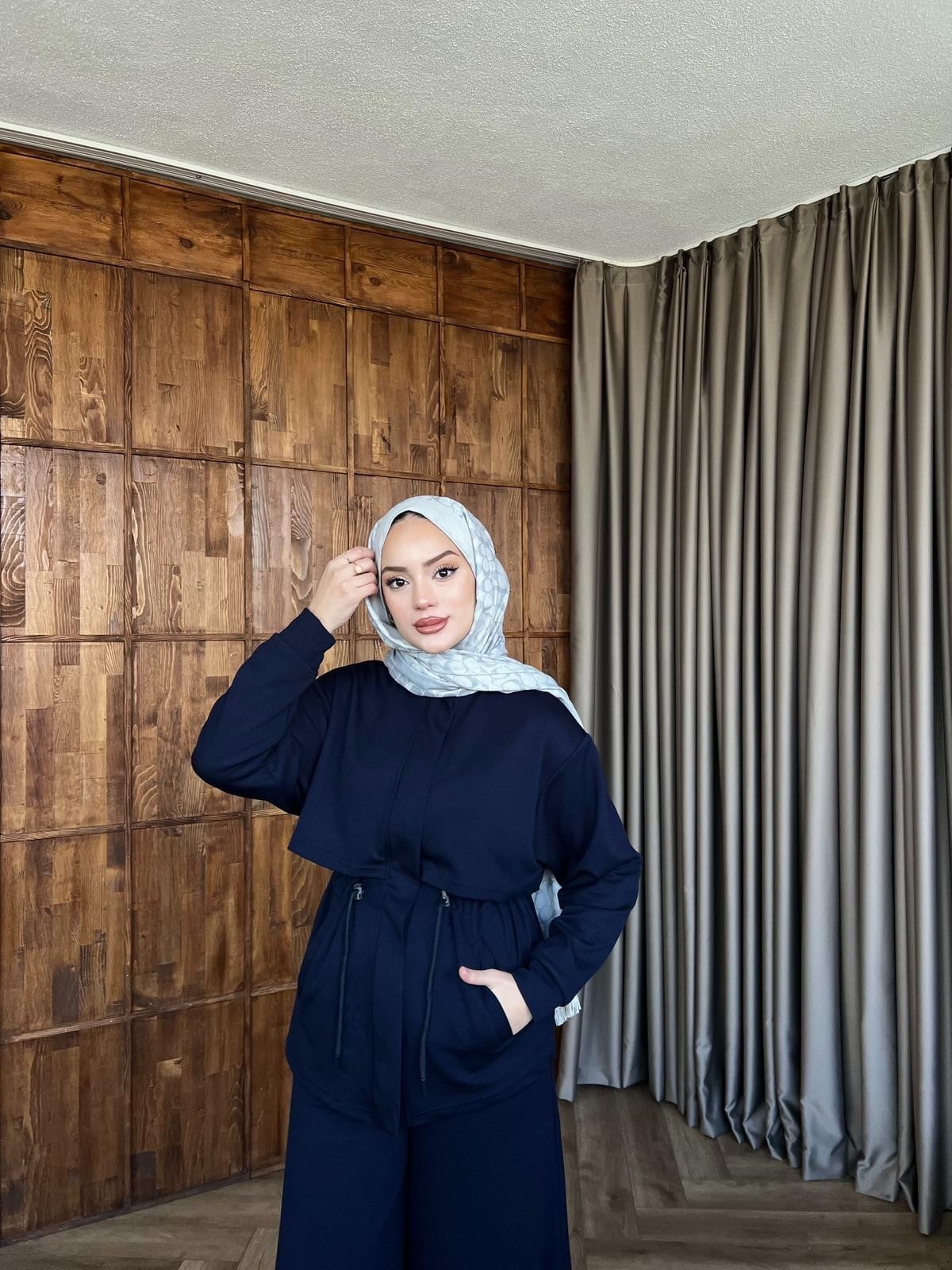 Belina Bel Kısmı İpli Oysh Takım - Lacivert