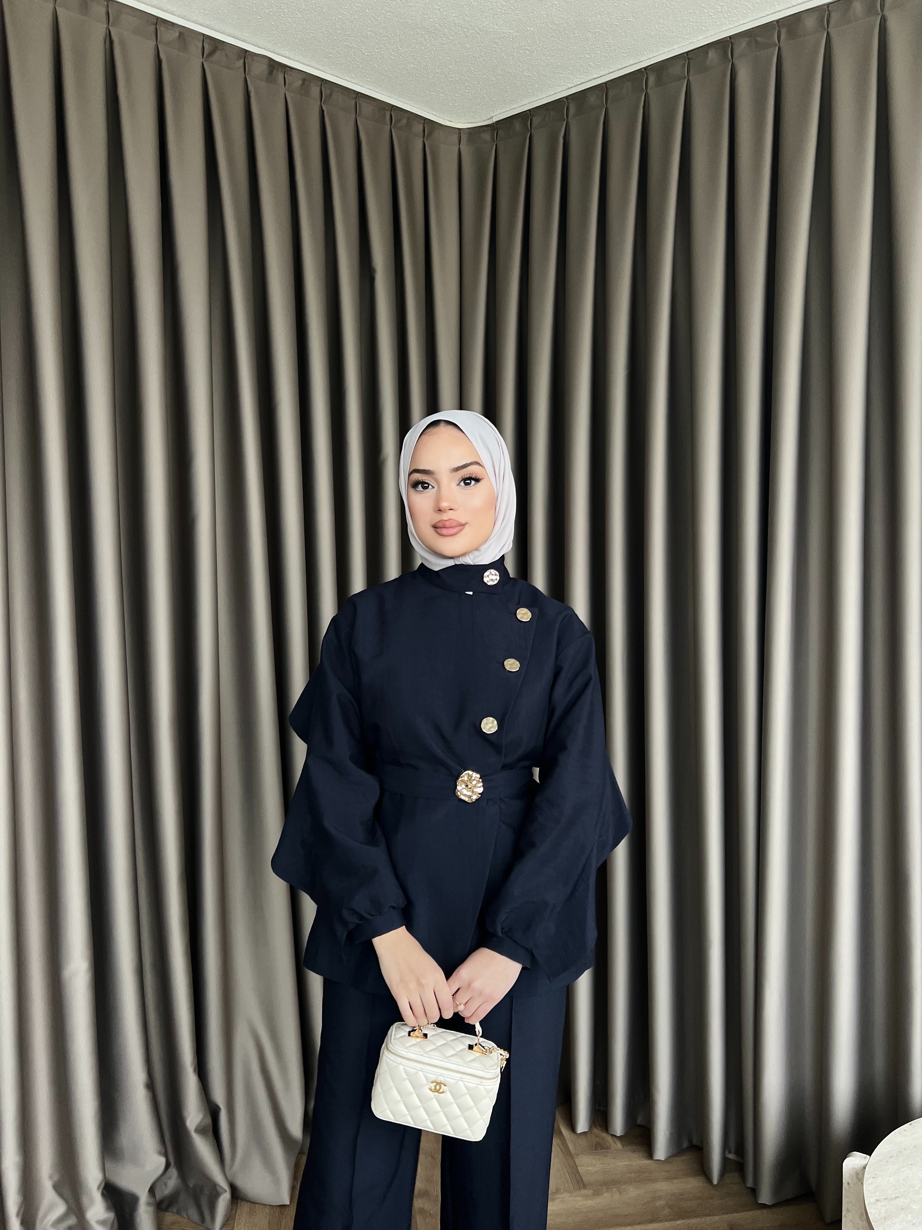 Besla Gold Düğmeli Takım - Lacivert 