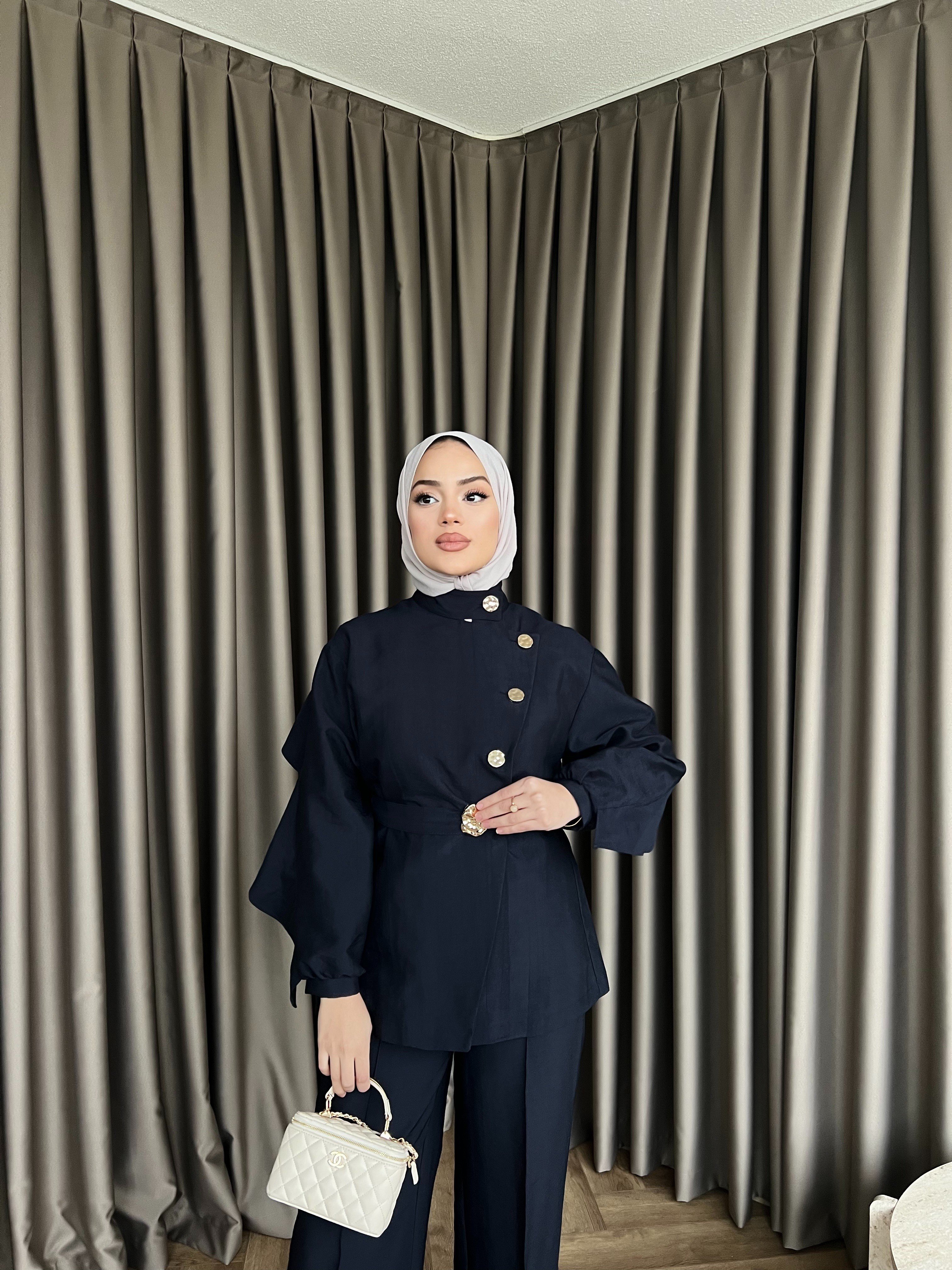 Besla Gold Düğmeli Takım - Lacivert 