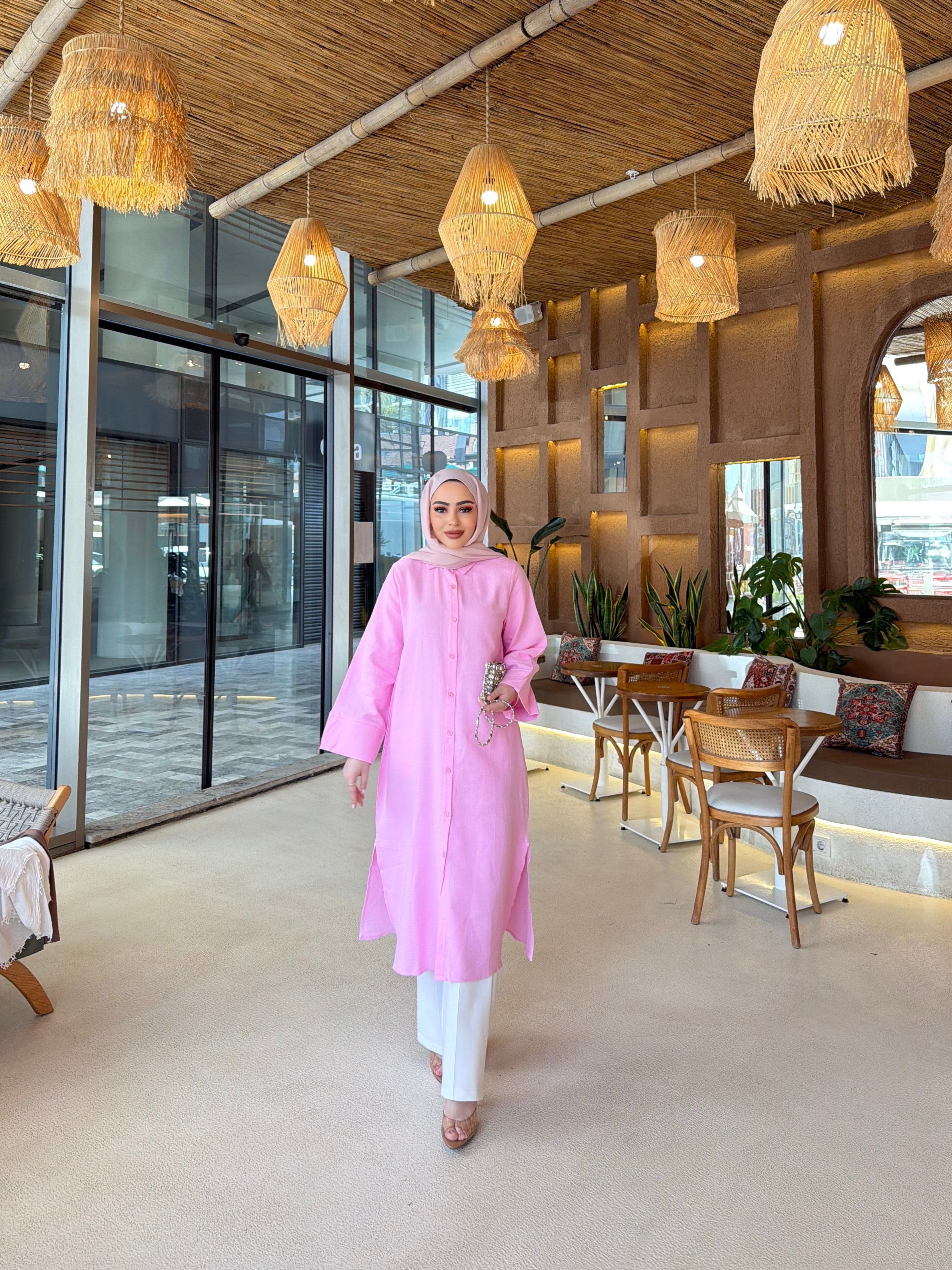 Biblo Uzun Tunik - Pembe 