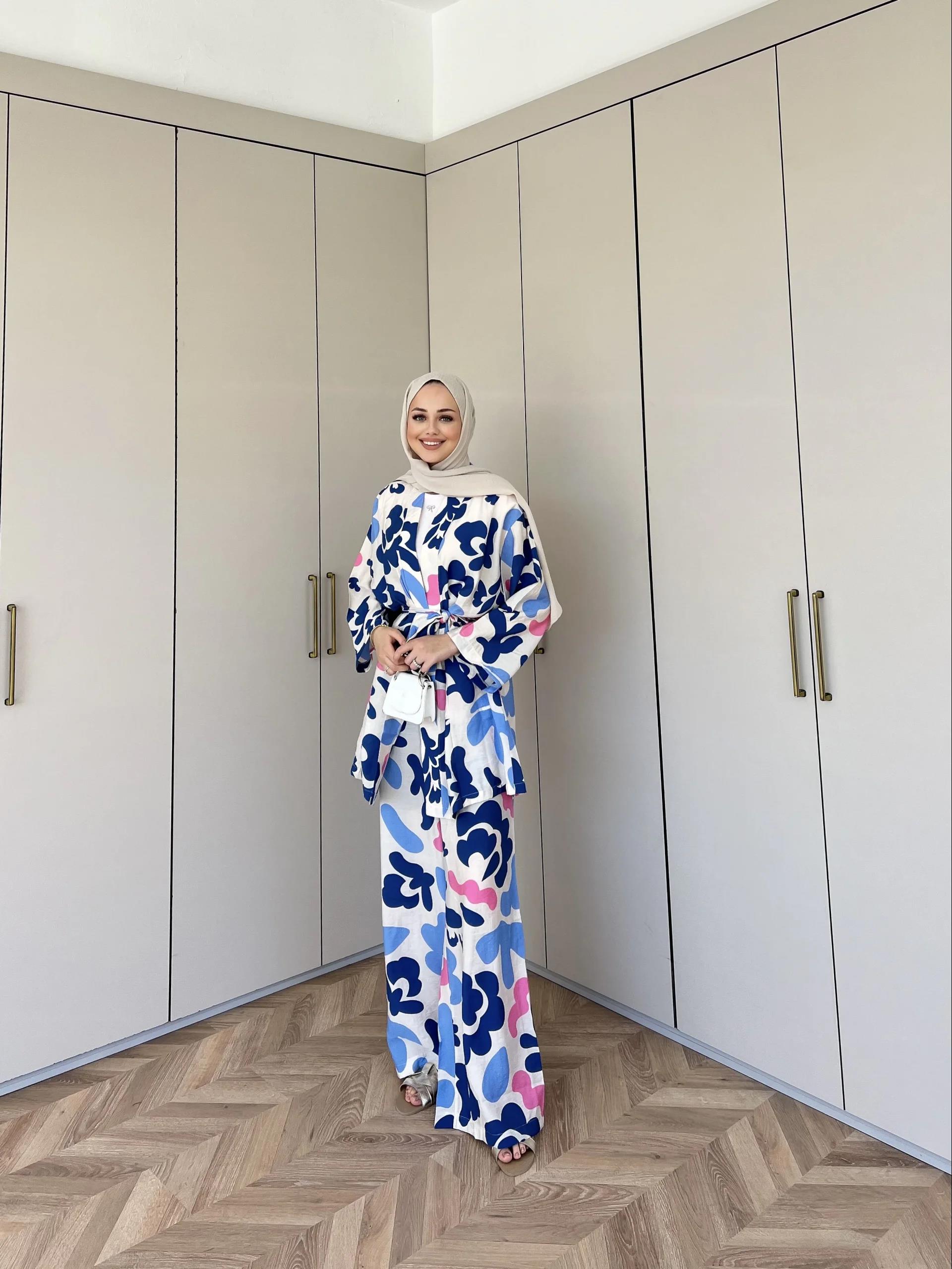 Çağla Kimona Takım - Mavi