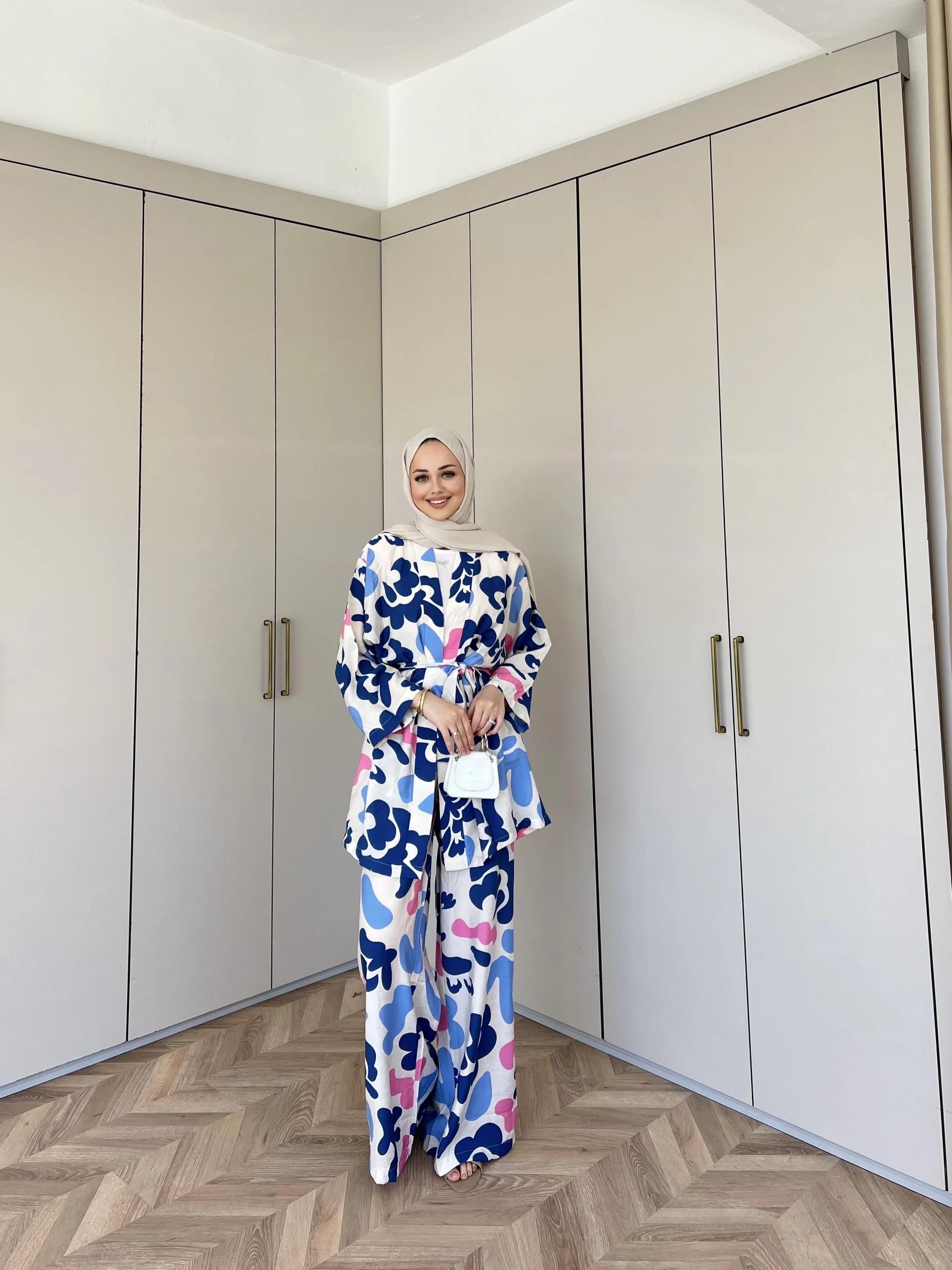 Çağla Kimona Takım - Mavi