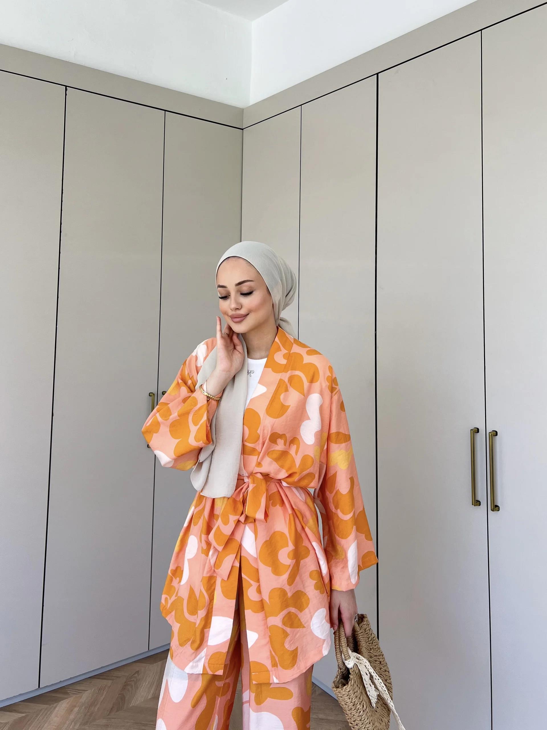 Çağla Kimona Takım - Oranj