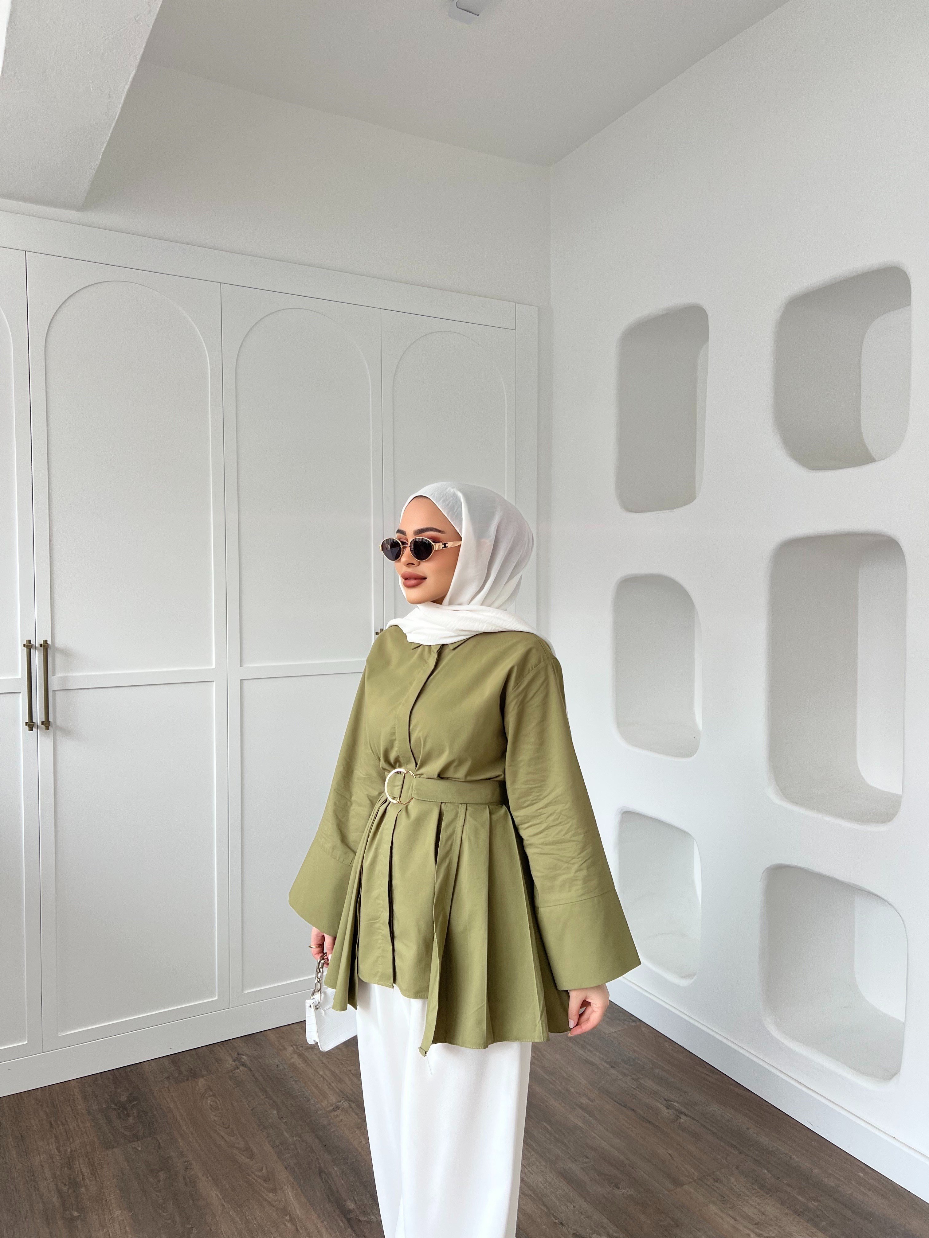 Darla Piliseli Gömlek - Yeşil