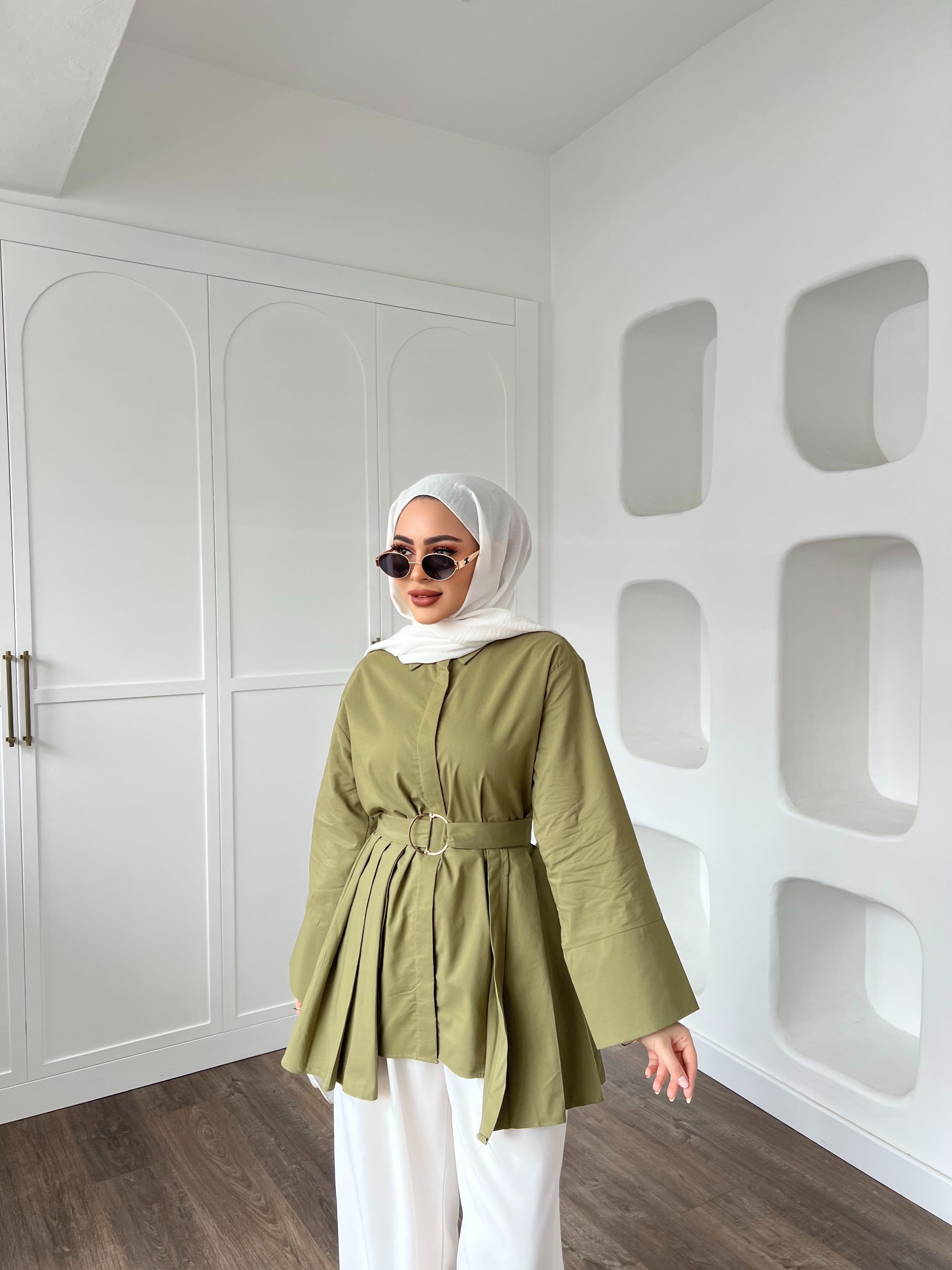 Darla Piliseli Gömlek - Yeşil