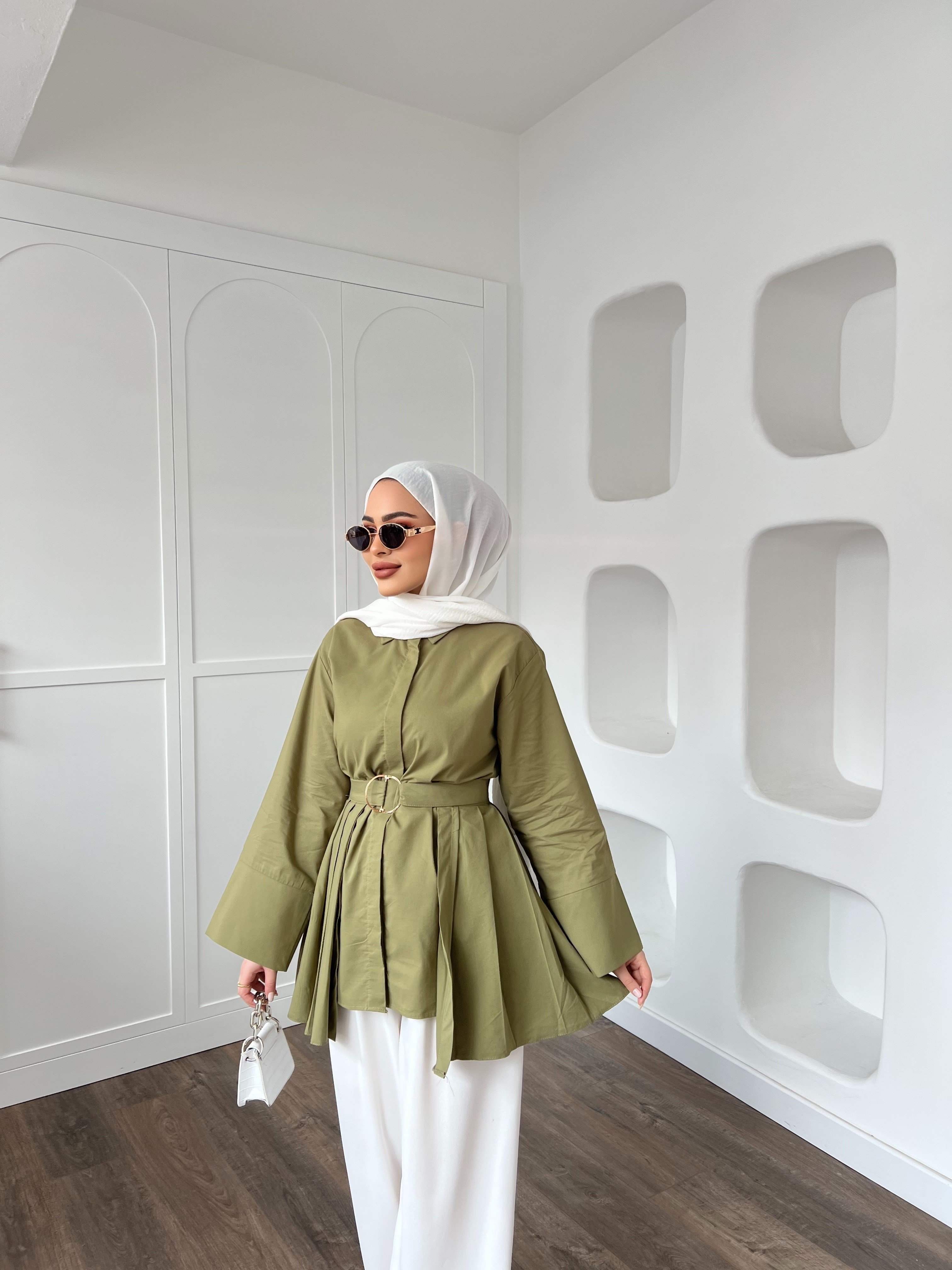 Darla Piliseli Gömlek - Yeşil