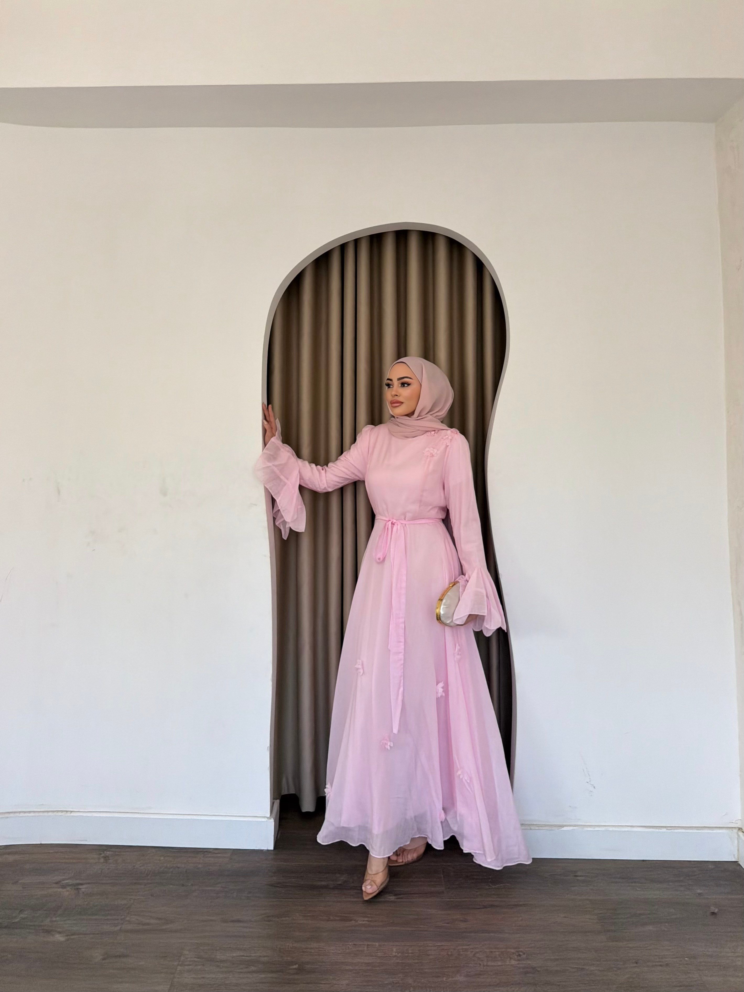Defne Patpatya Elbise - Pembe