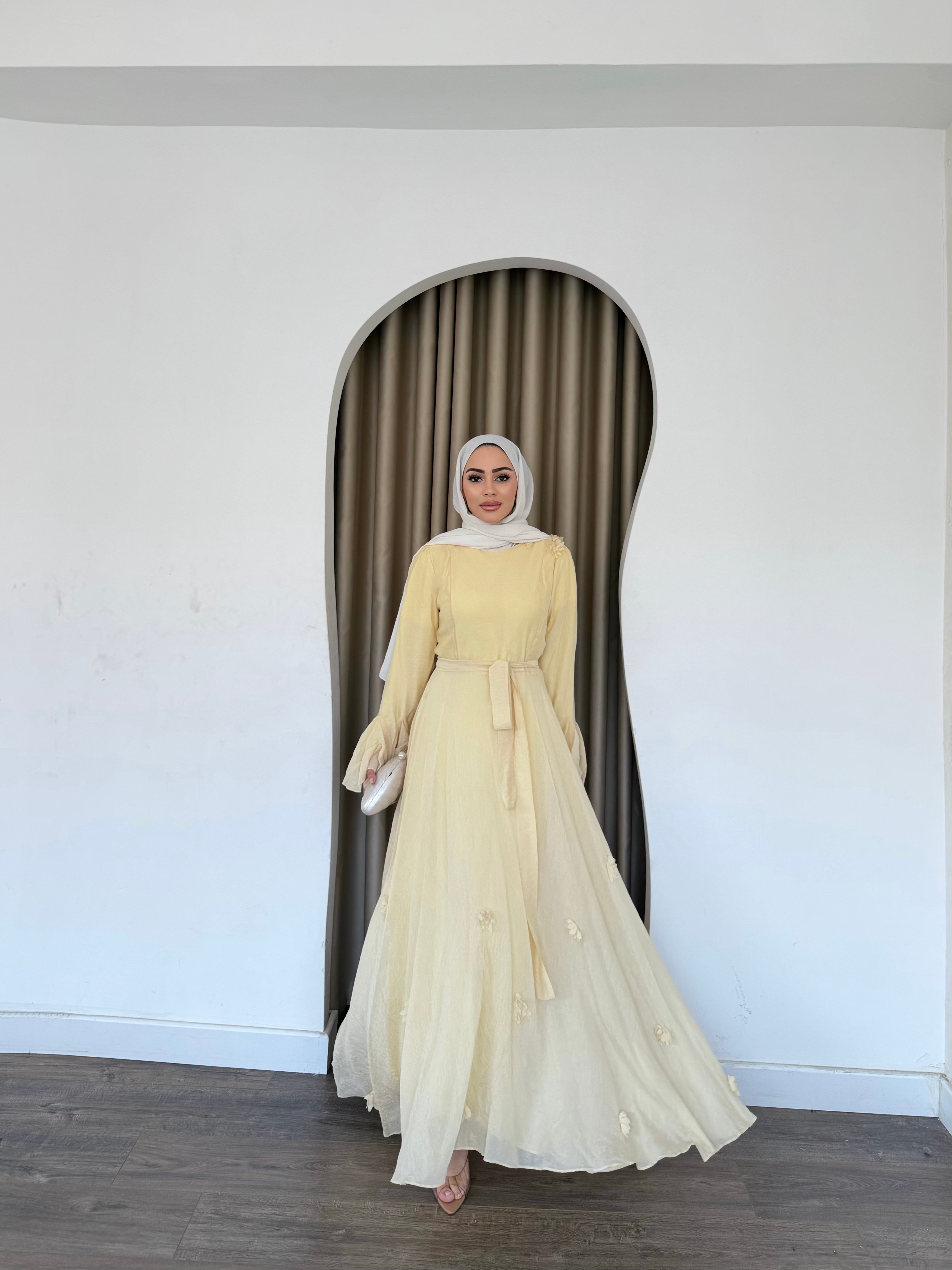 Defne Patpatya Elbise - Sarı