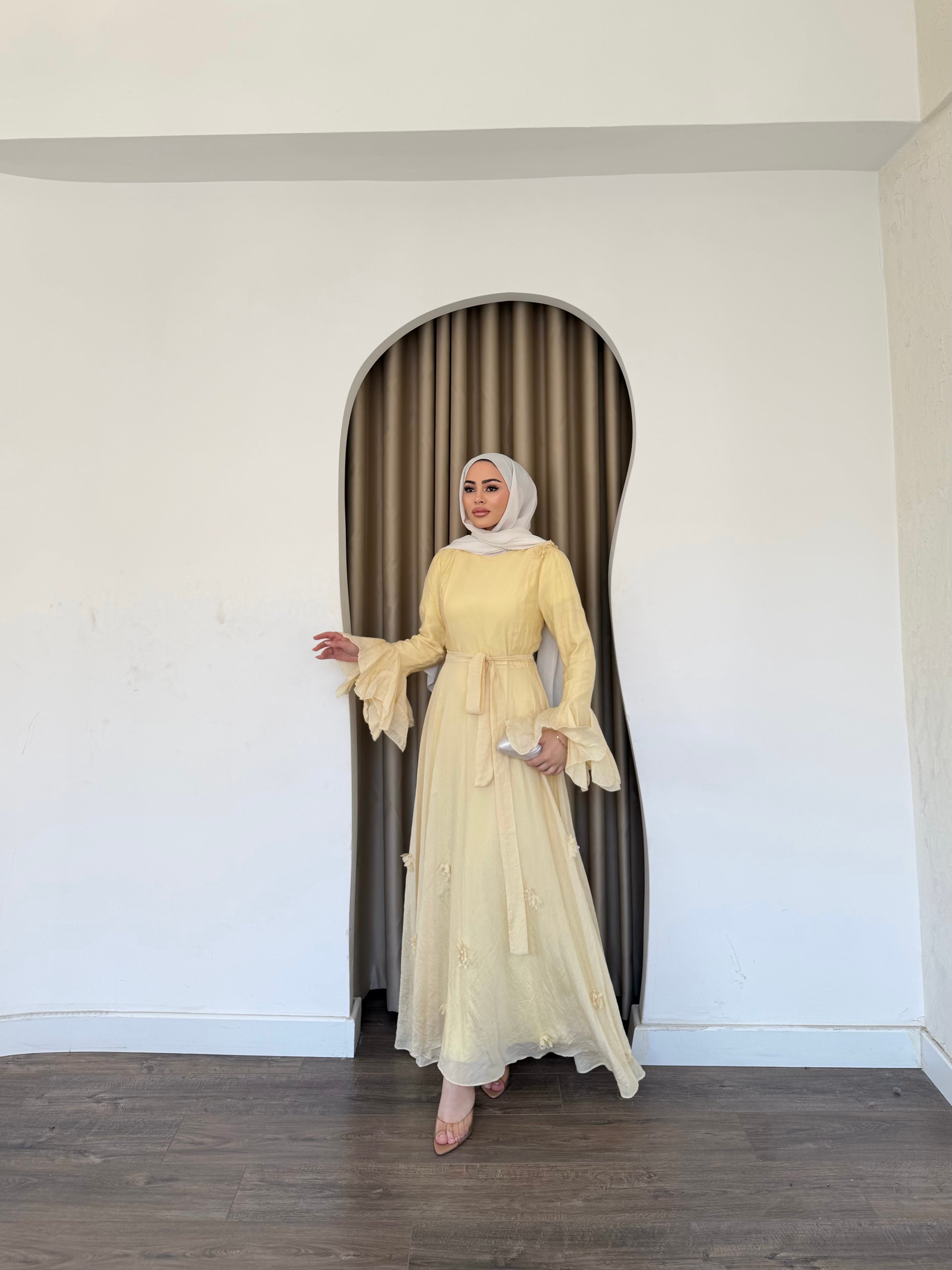Defne Patpatya Elbise - Sarı