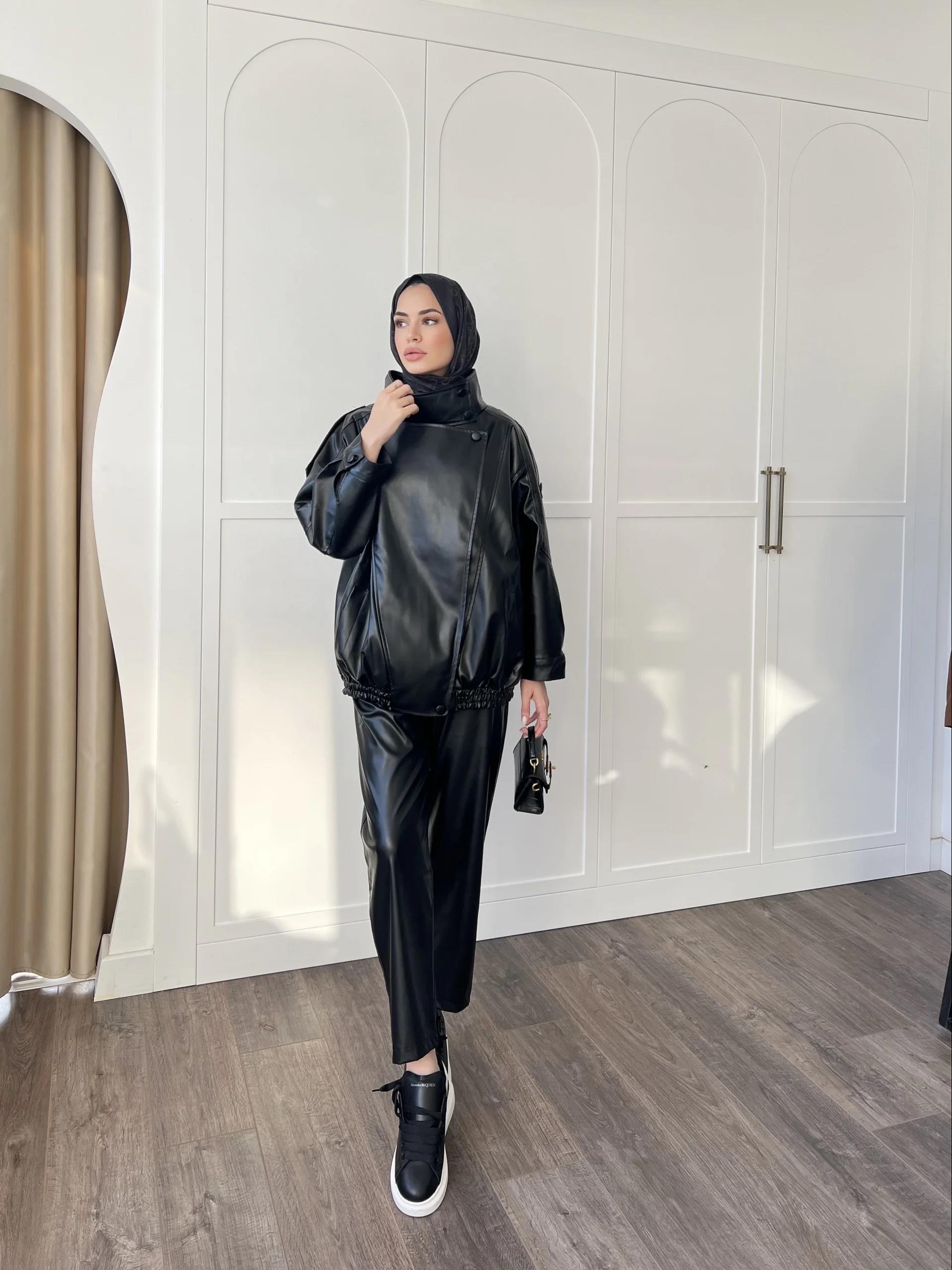 Deri Jami Ceket - Siyah