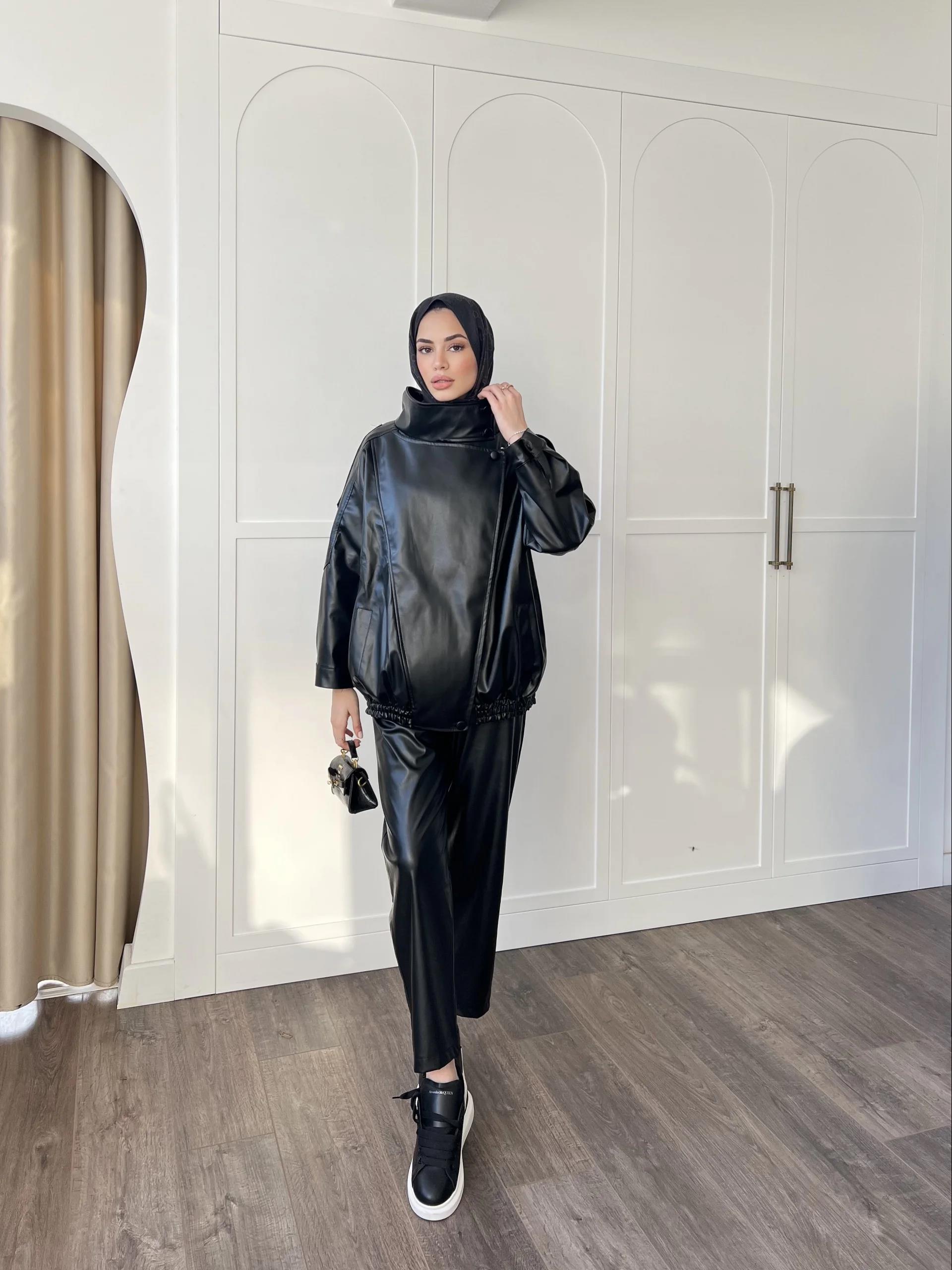 Deri Jami Ceket - Siyah