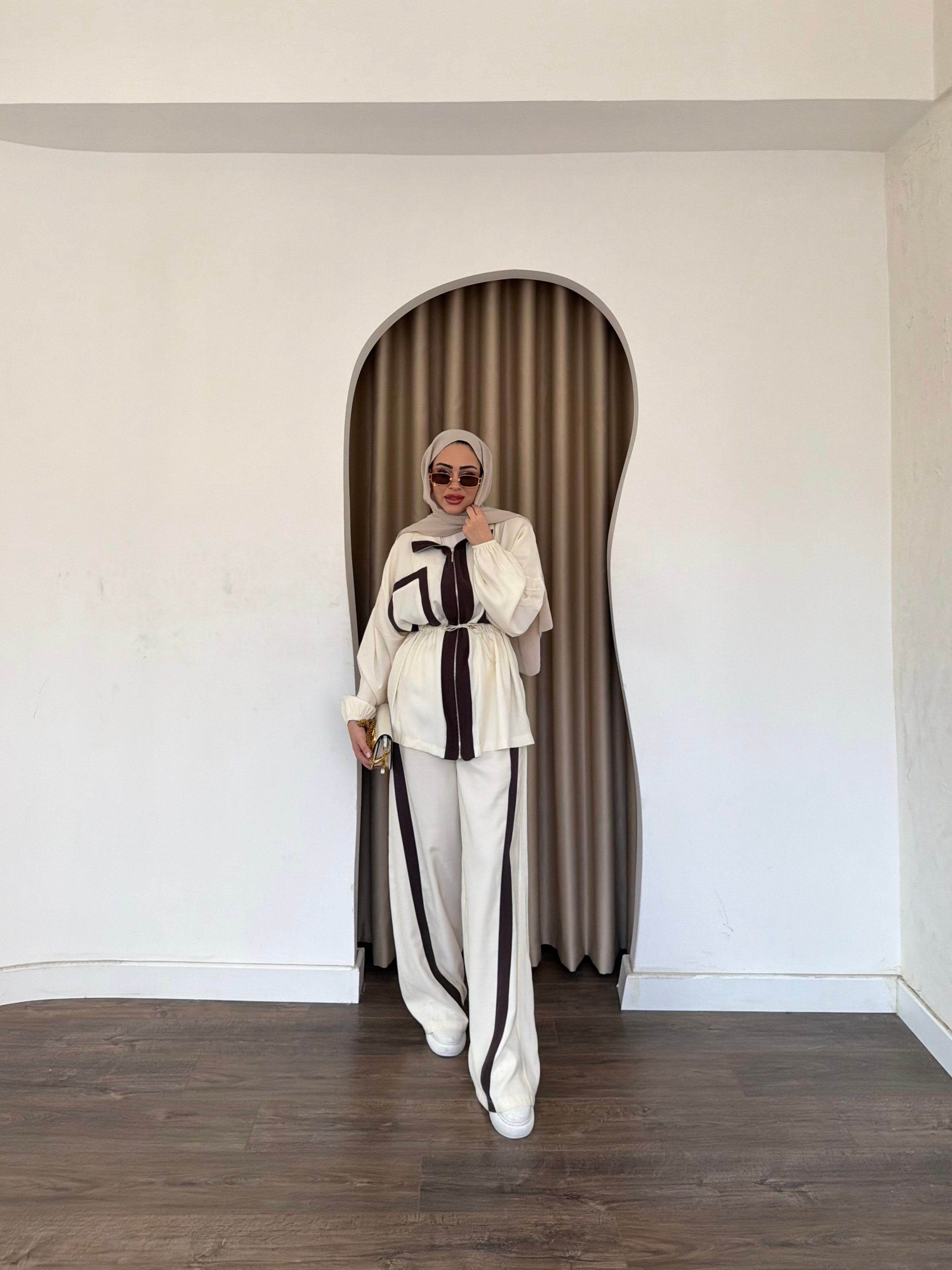 Derla Şerit Takım - Krem