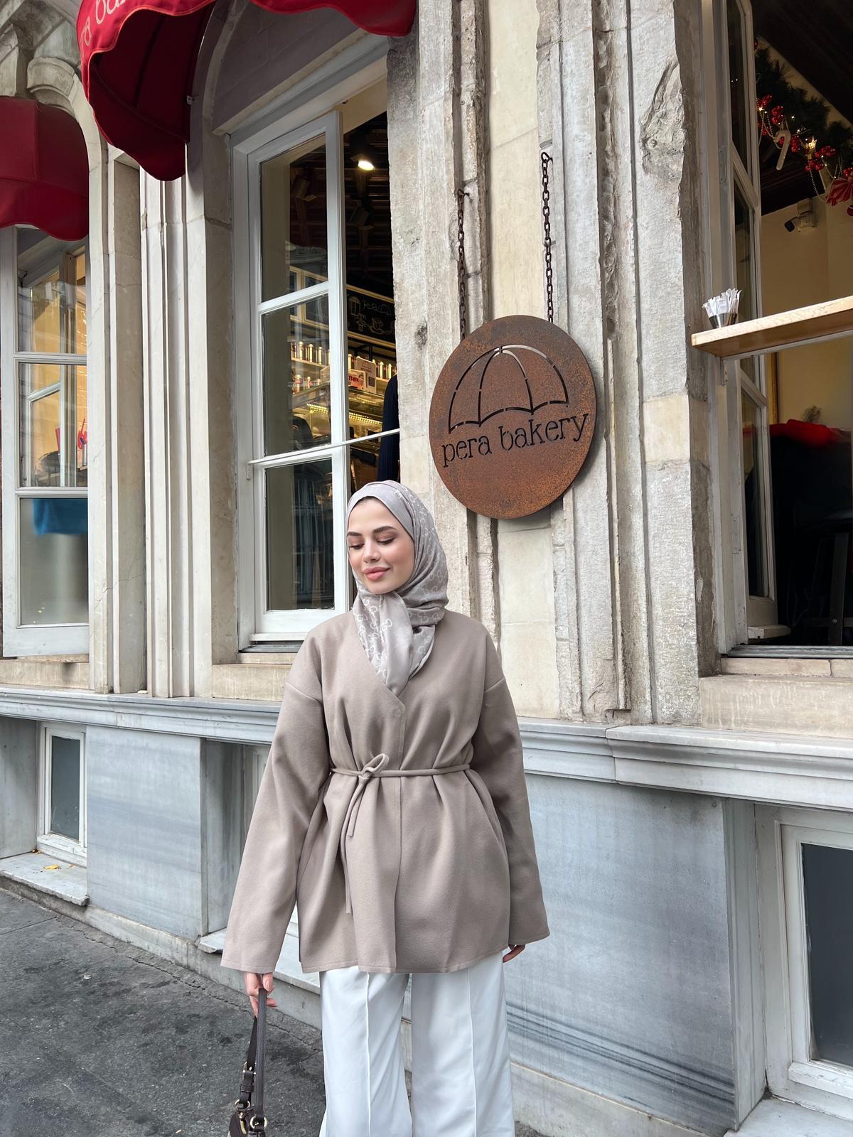 Desla Kaşe Kap - Vizon