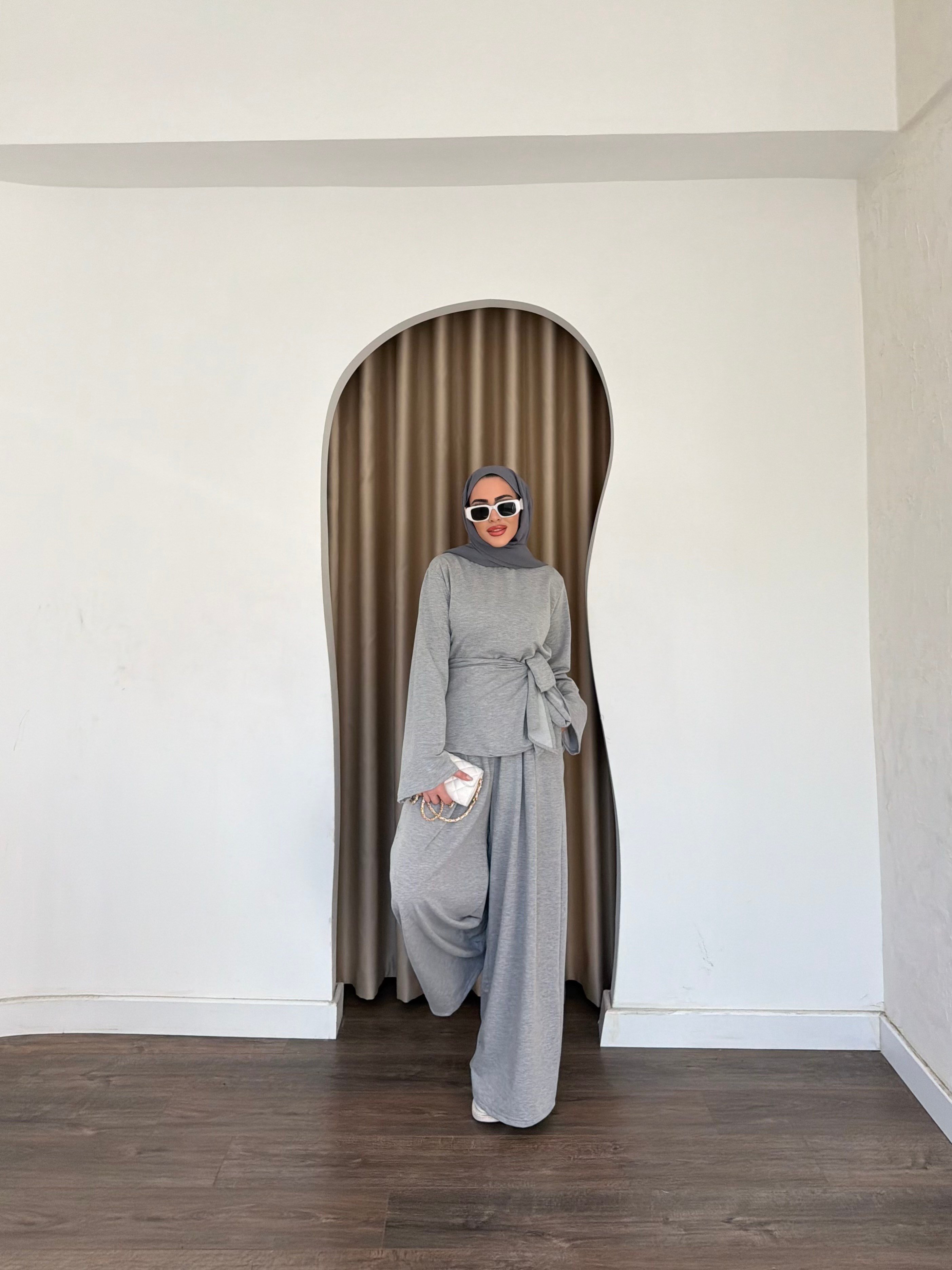 Diva Pantolonlu Takım - Gri