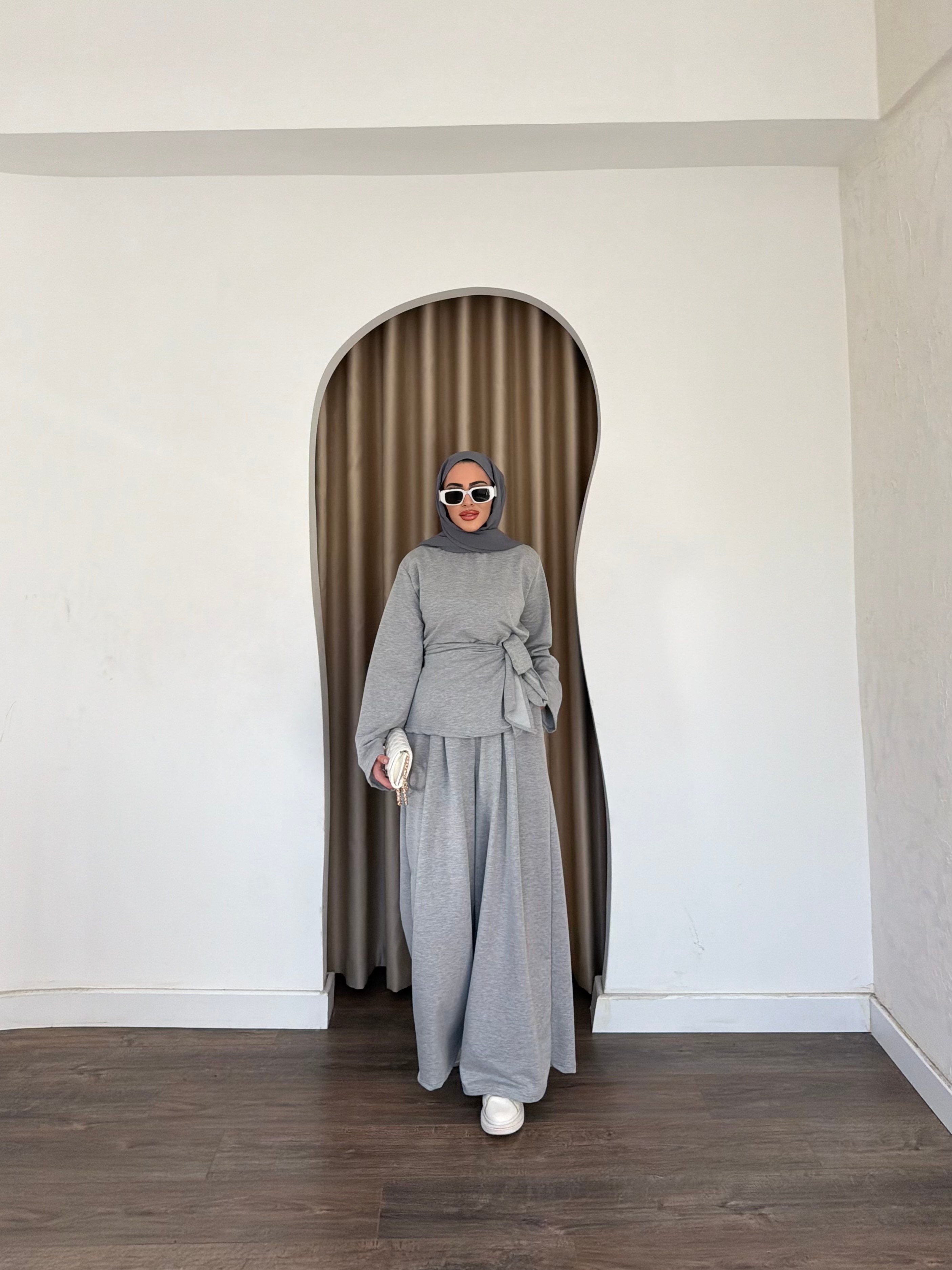 Diva Pantolonlu Takım - Gri