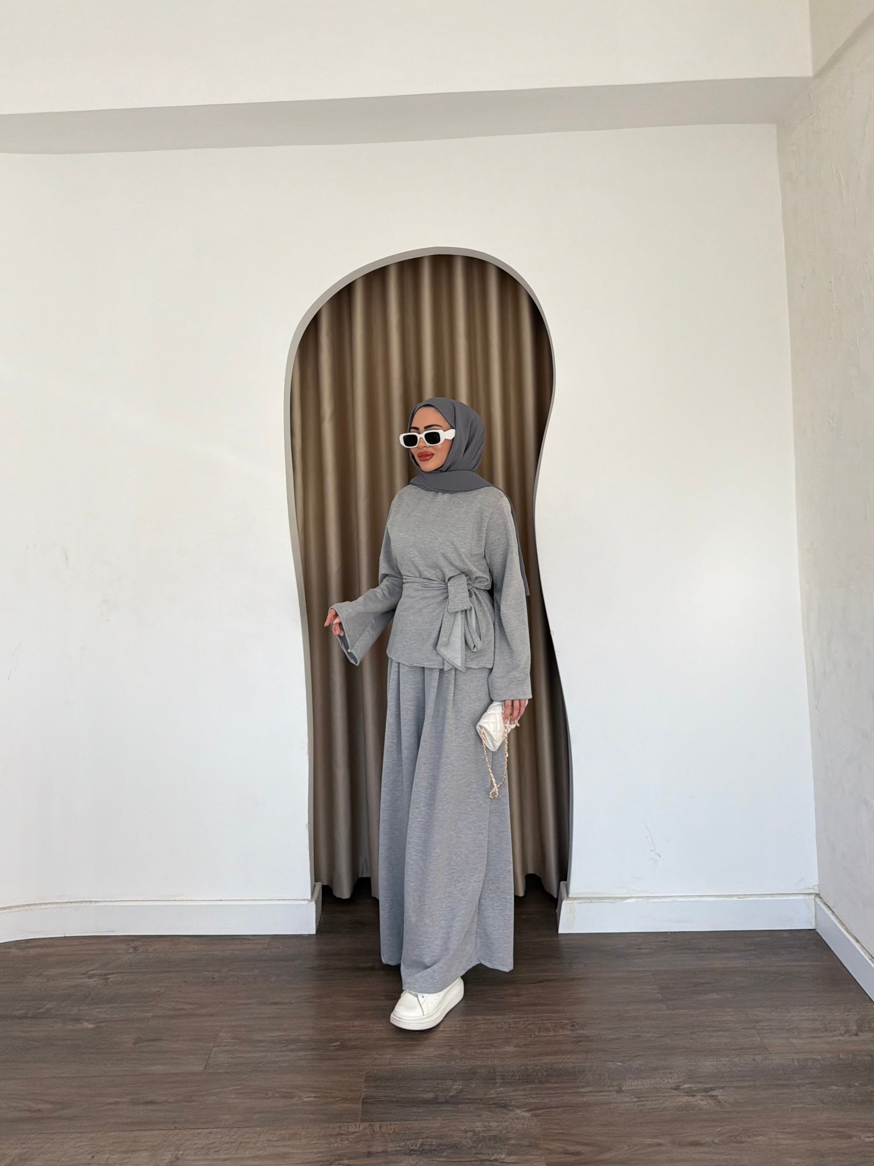 Diva Pantolonlu Takım - Gri