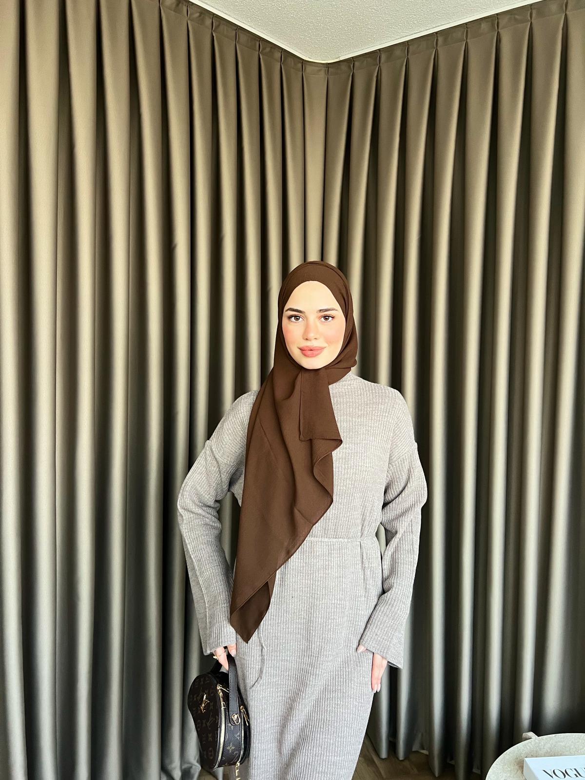 Dora Triko Elbise Bej