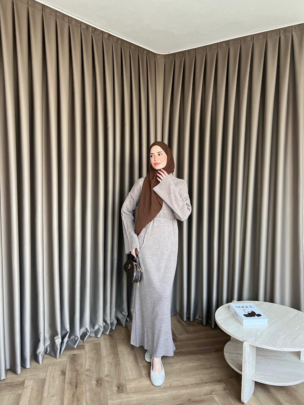 Dora Triko Elbise Bej