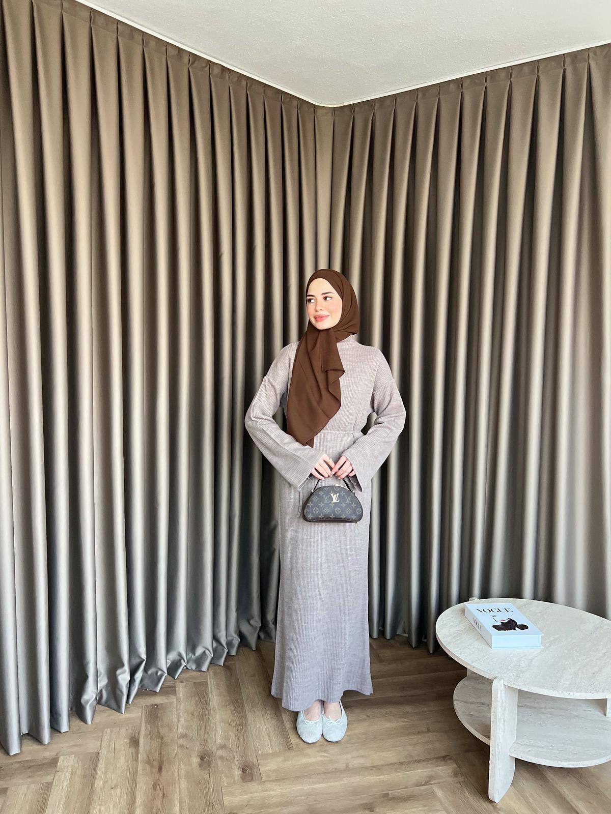 Dora Triko Elbise Bej