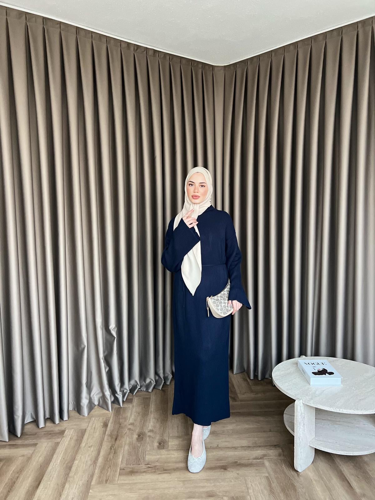 Dora Triko Elbise Lacivert