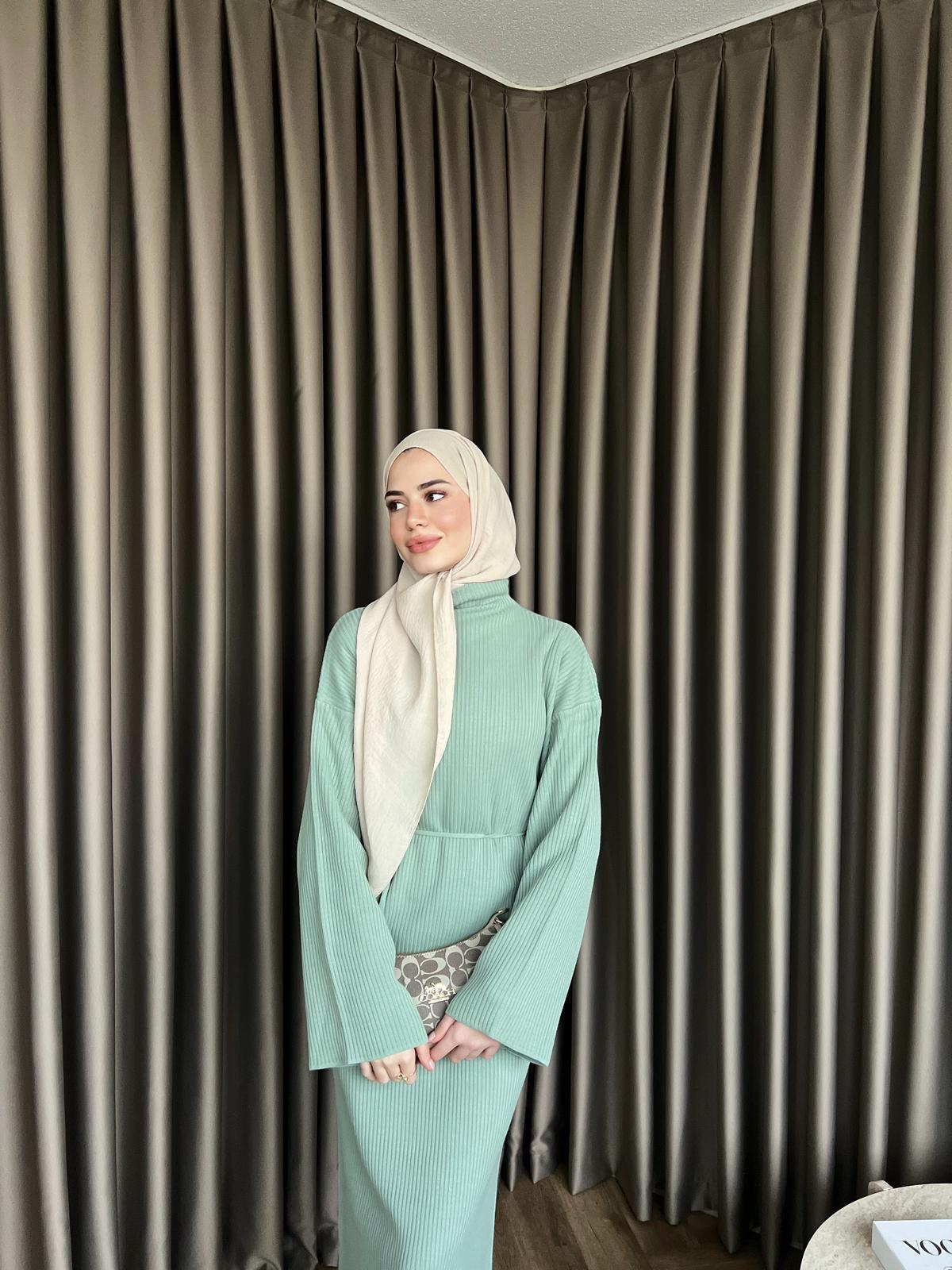 Dora Triko Elbise Mint