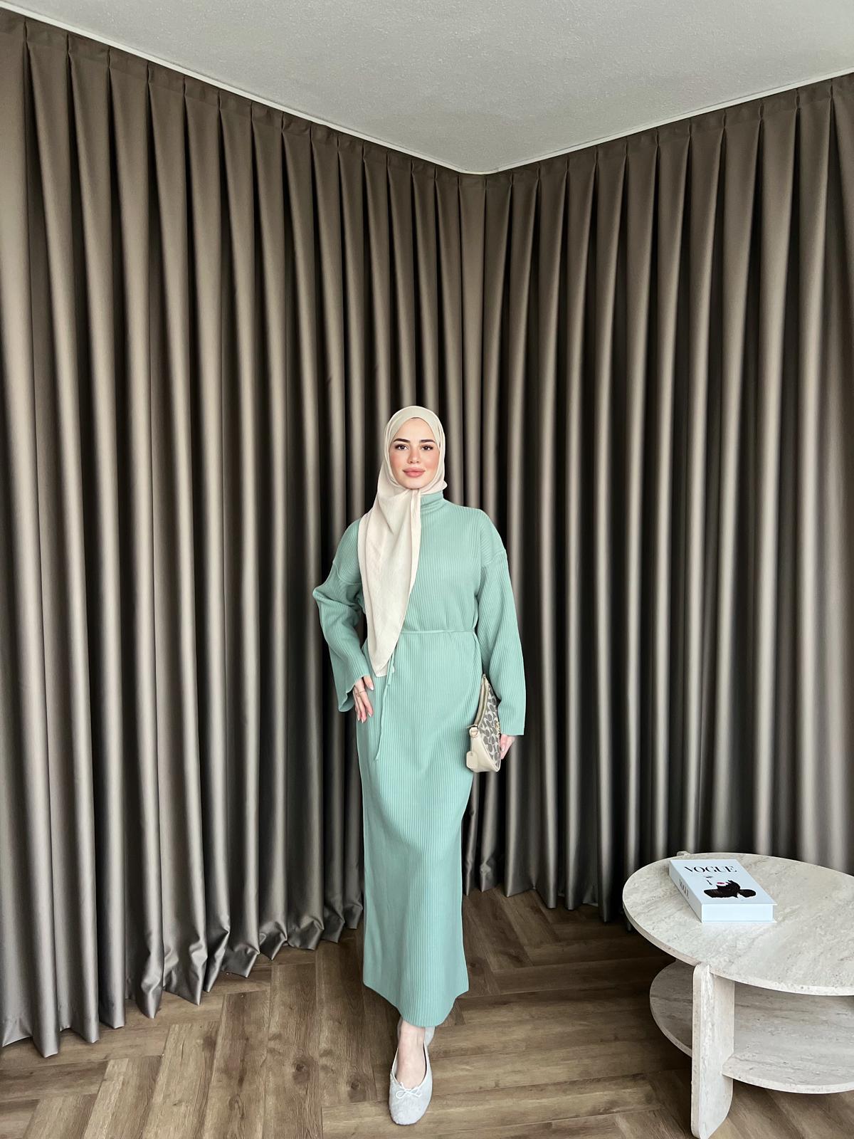 Dora Triko Elbise Mint