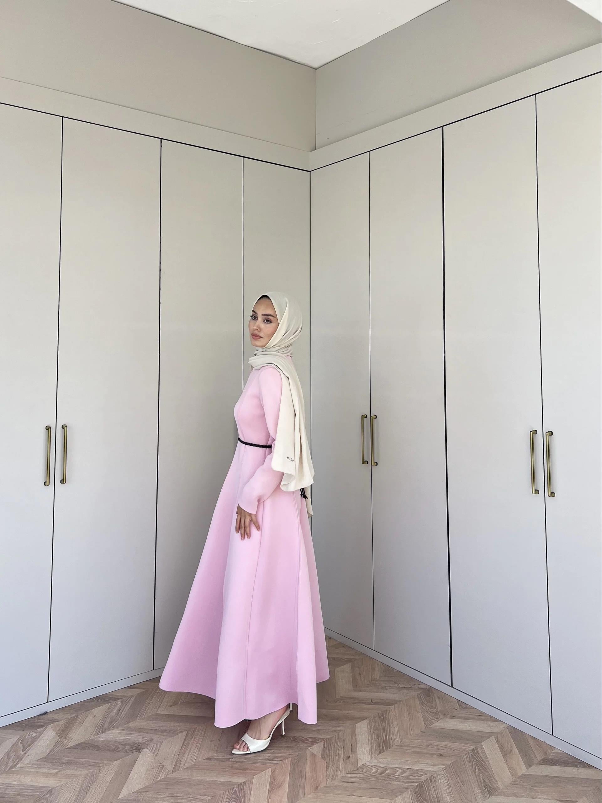 Ella Puf Elbise - Pembe