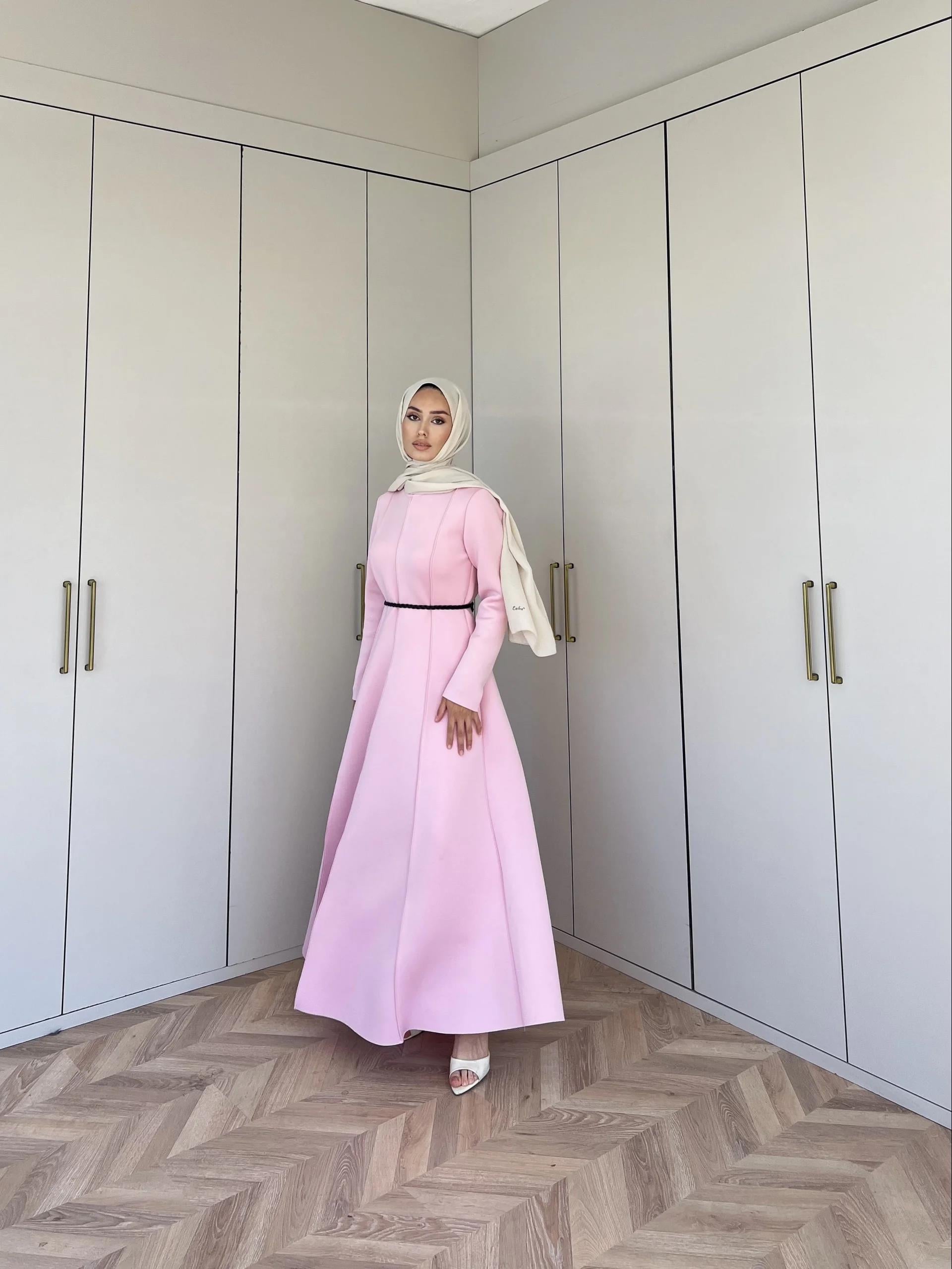 Ella Puf Elbise - Pembe