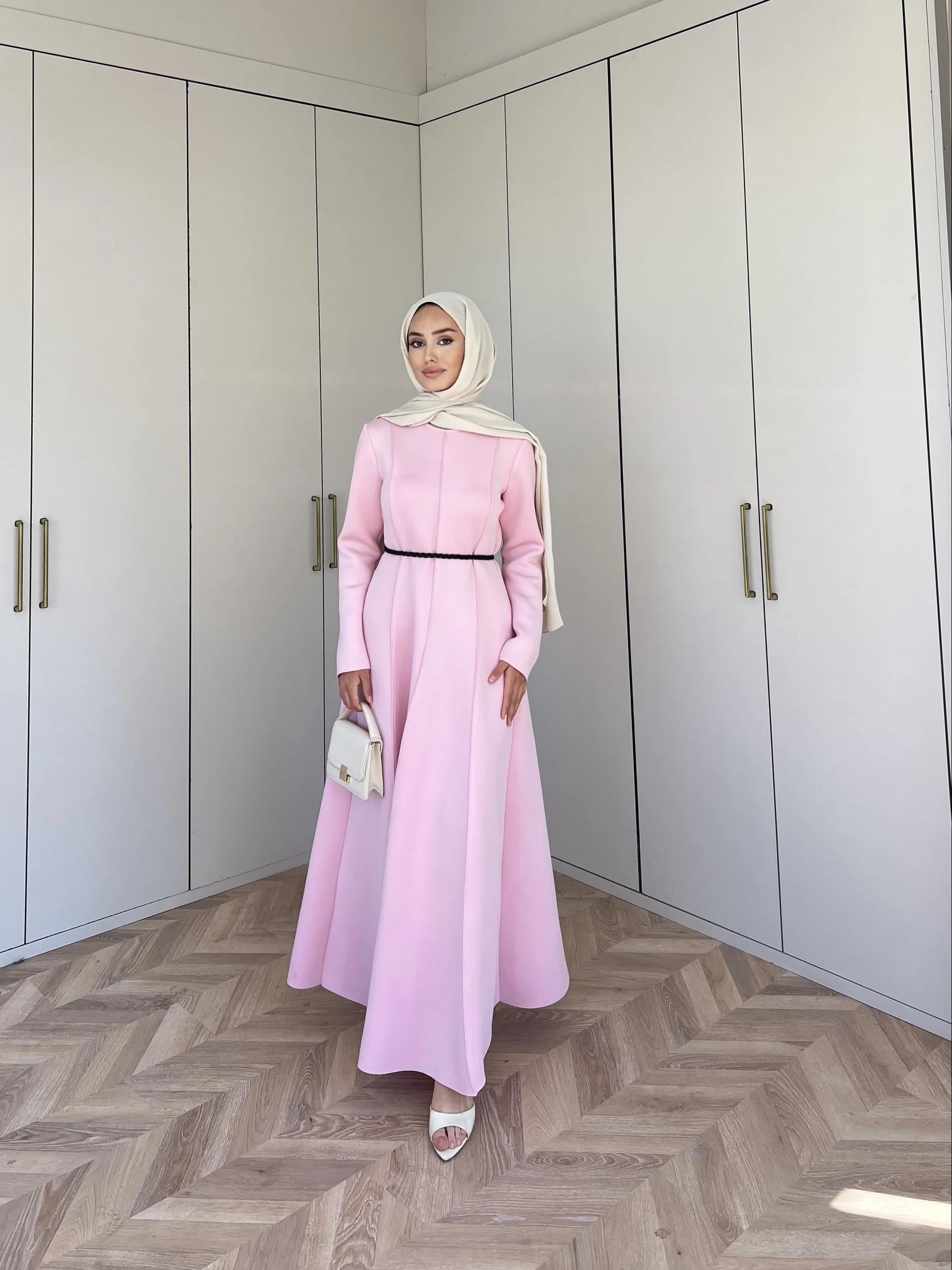 Ella Puf Elbise - Pembe
