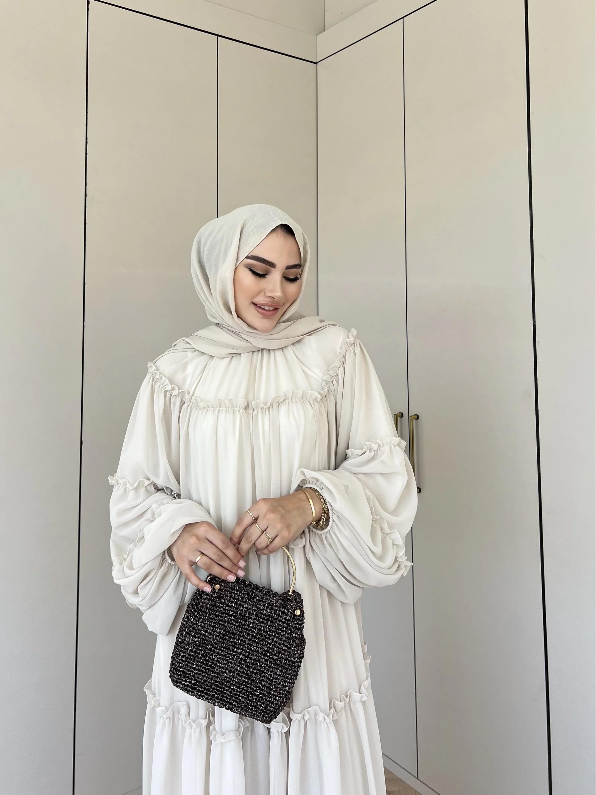 Esso Şifon Elbise - Krem