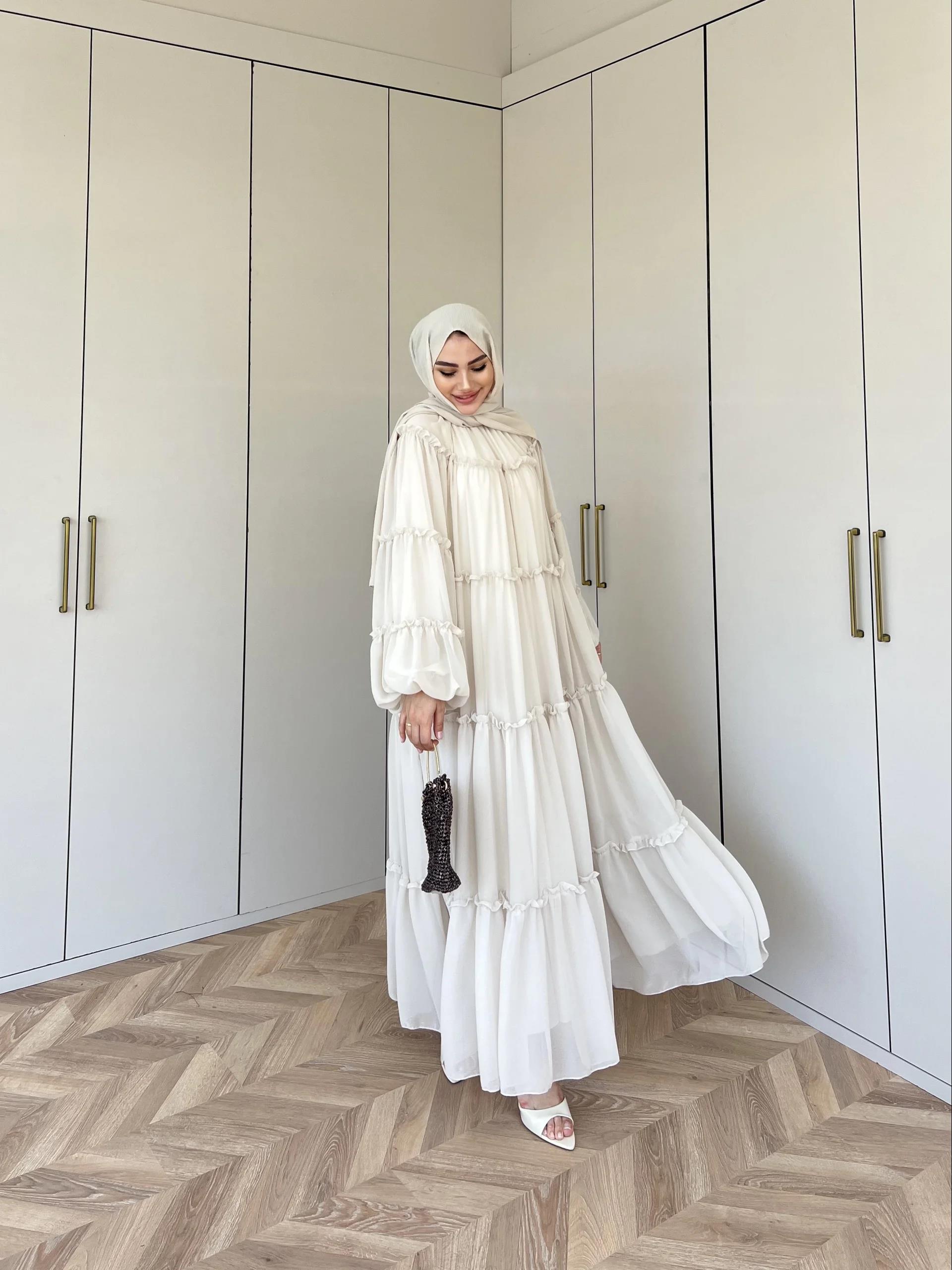 Esso Şifon Elbise - Krem