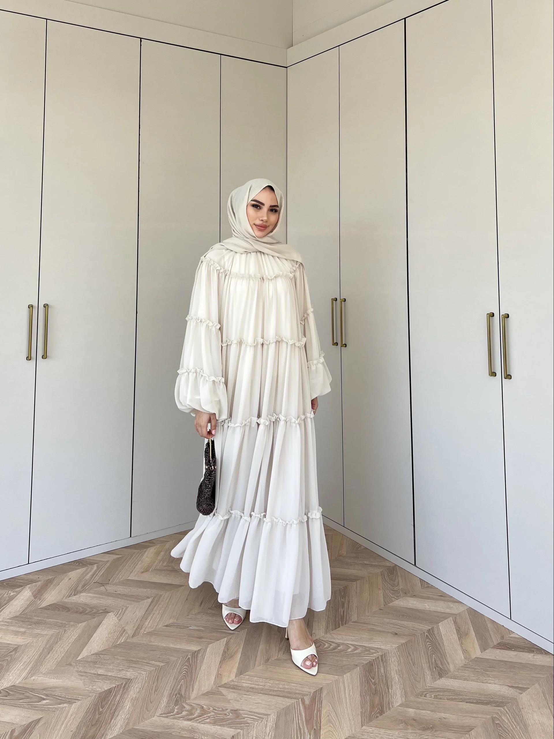 Esso Şifon Elbise - Krem