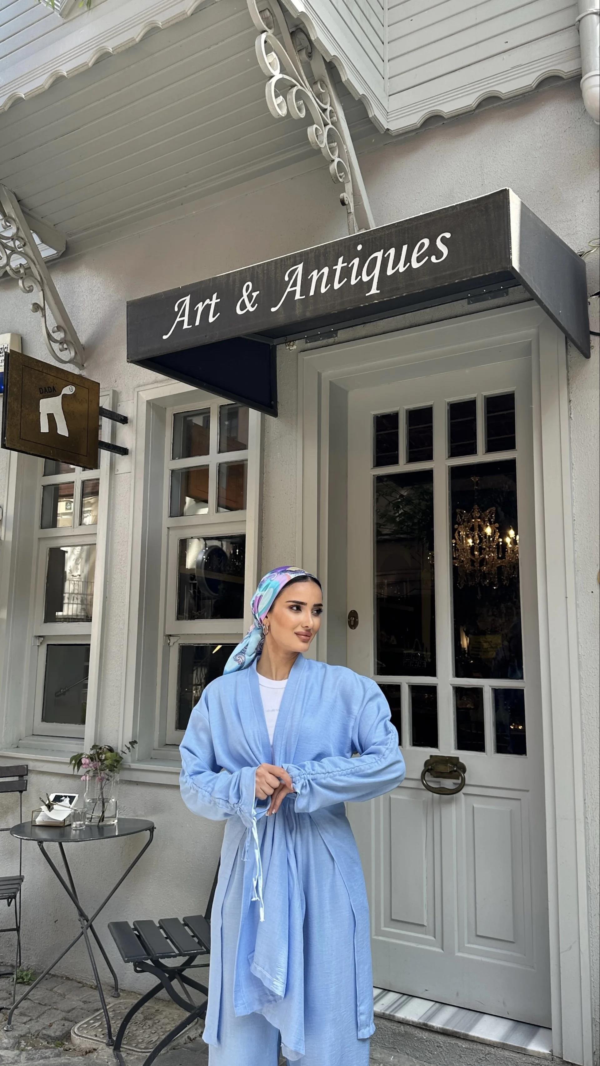 Ester Bağlamlı Takım Bebe Mavisi