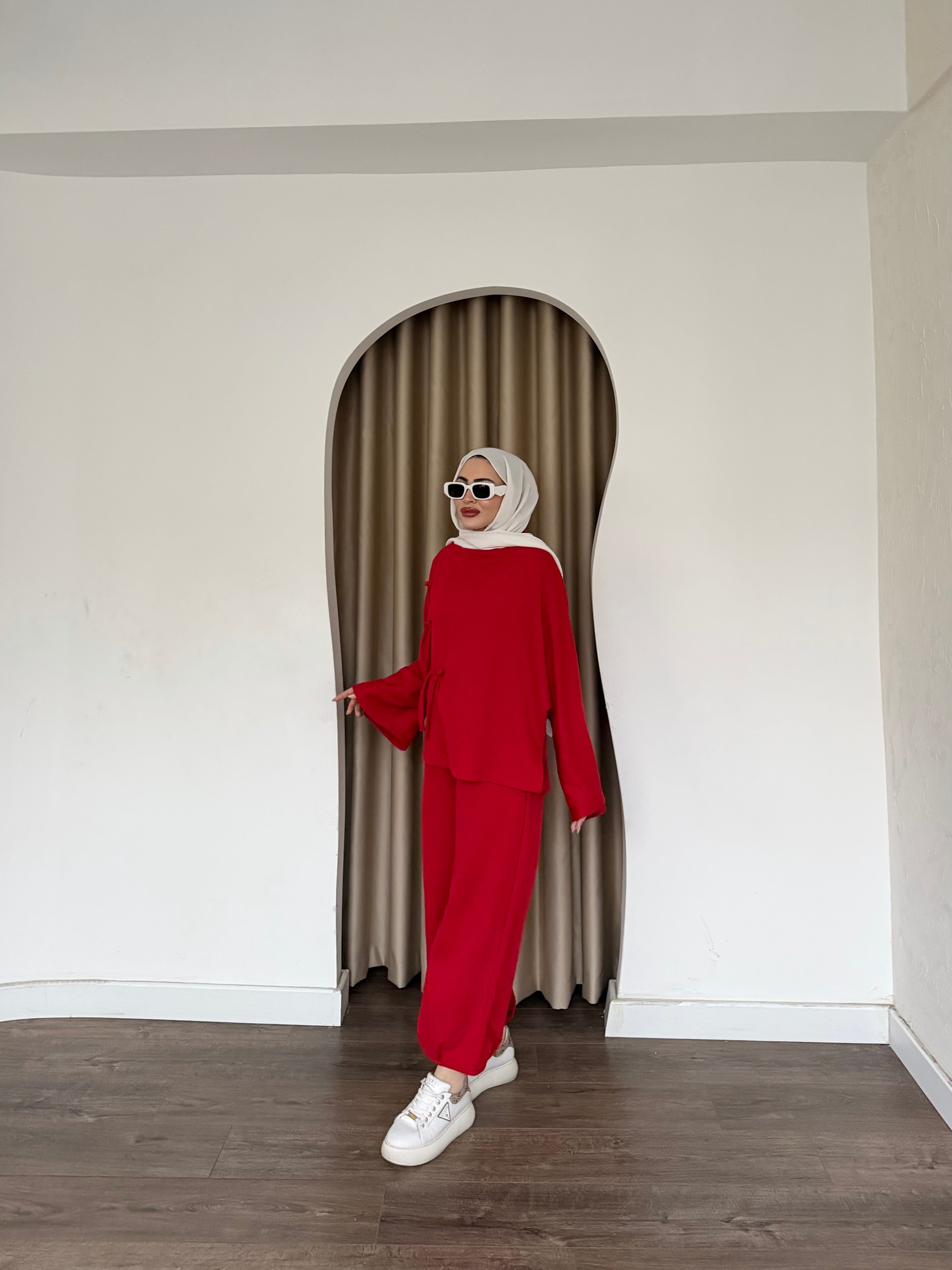 Eylül Eşofman Takım - Kırmızı