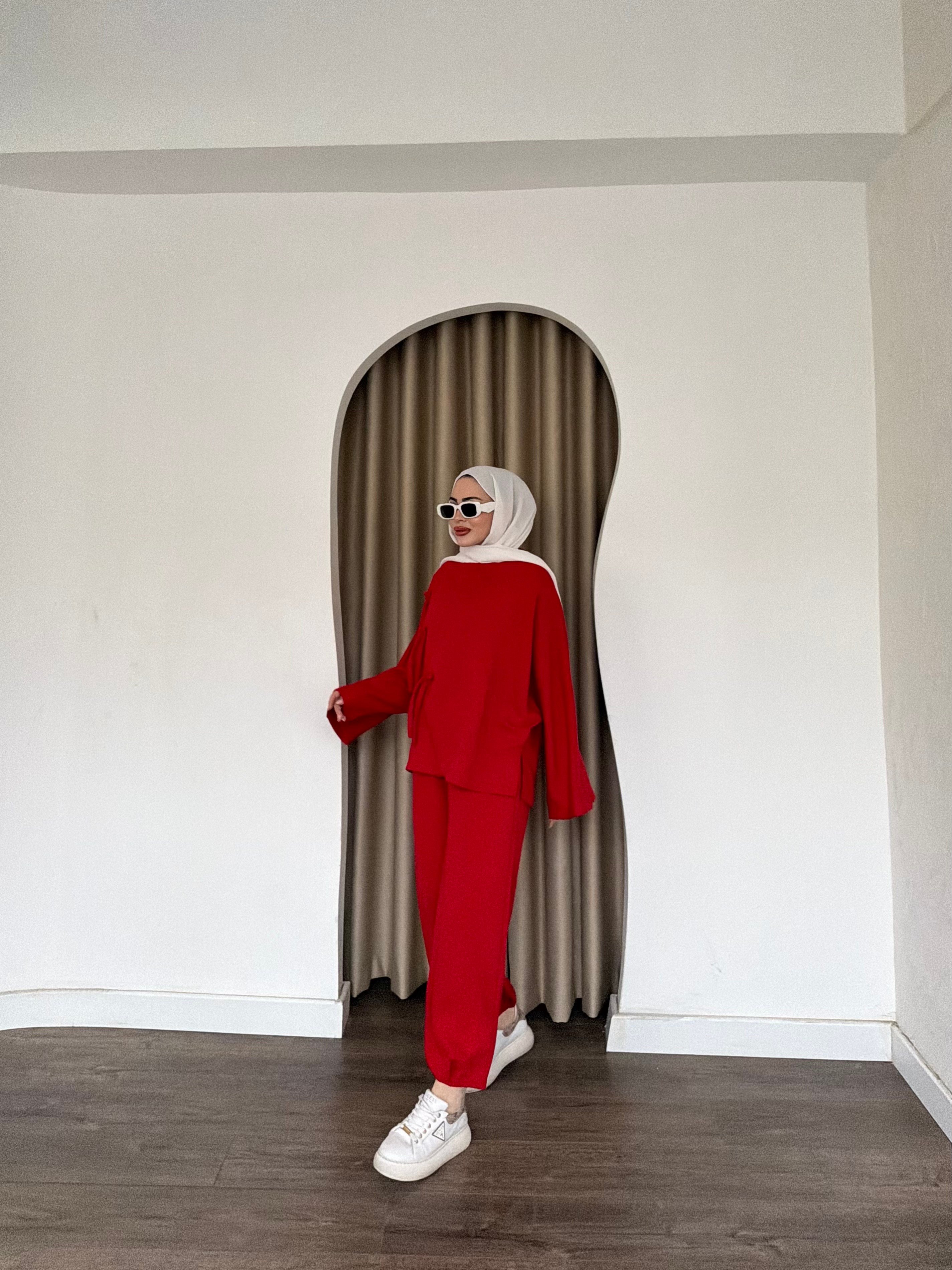 Eylül Eşofman Takım - Kırmızı