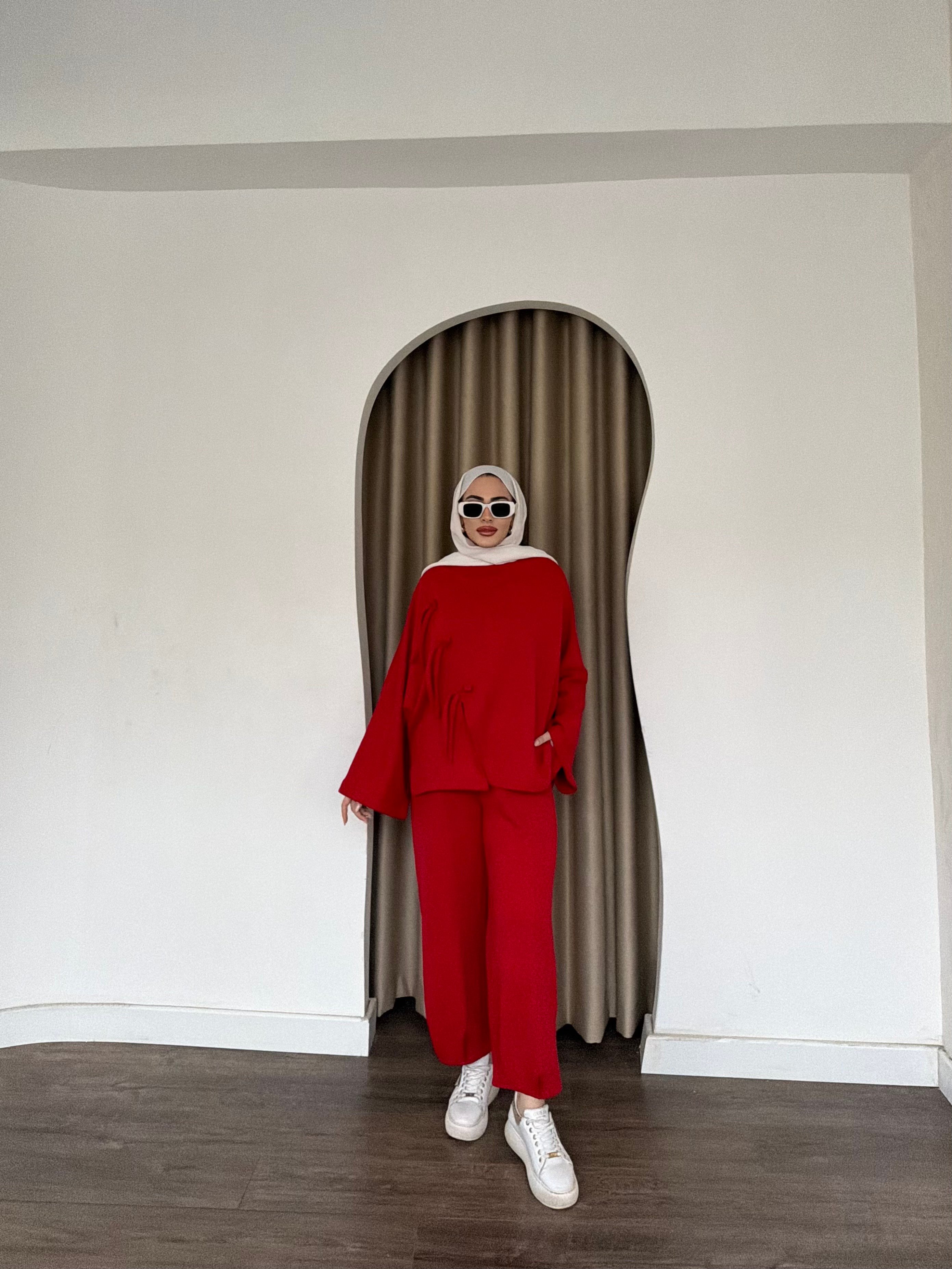 Eylül Eşofman Takım - Kırmızı