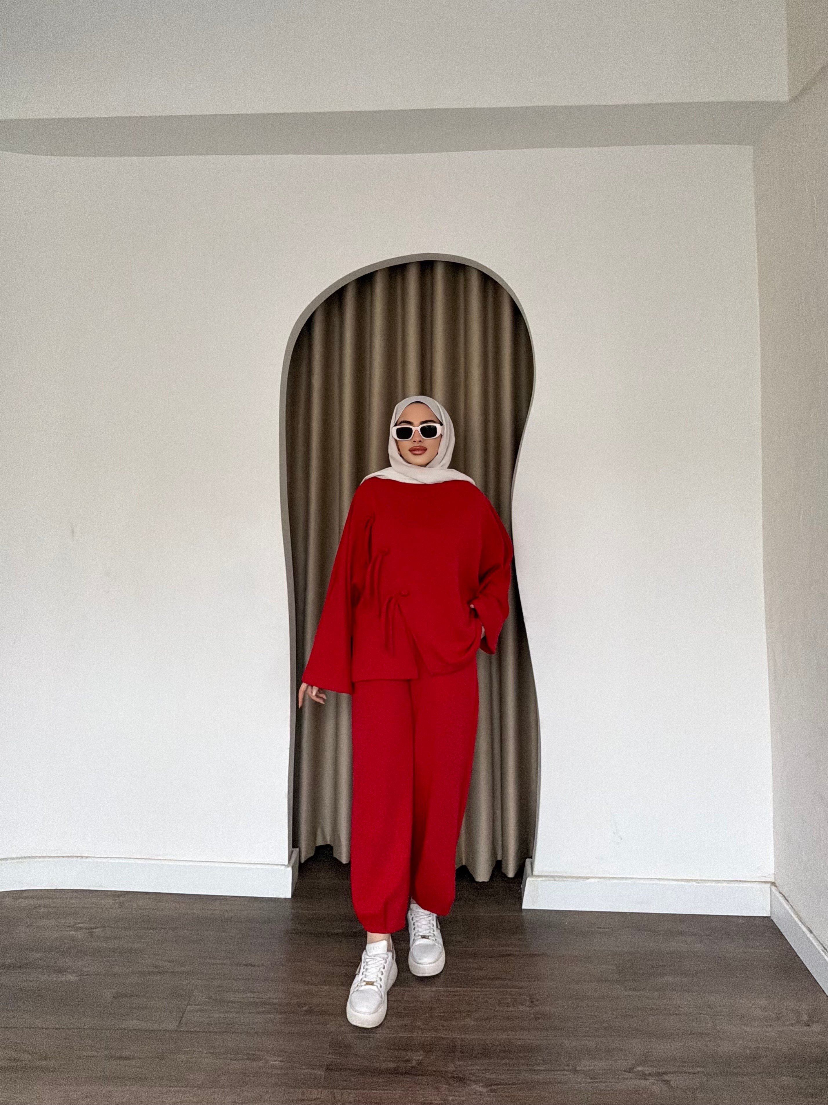 Eylül Eşofman Takım - Kırmızı