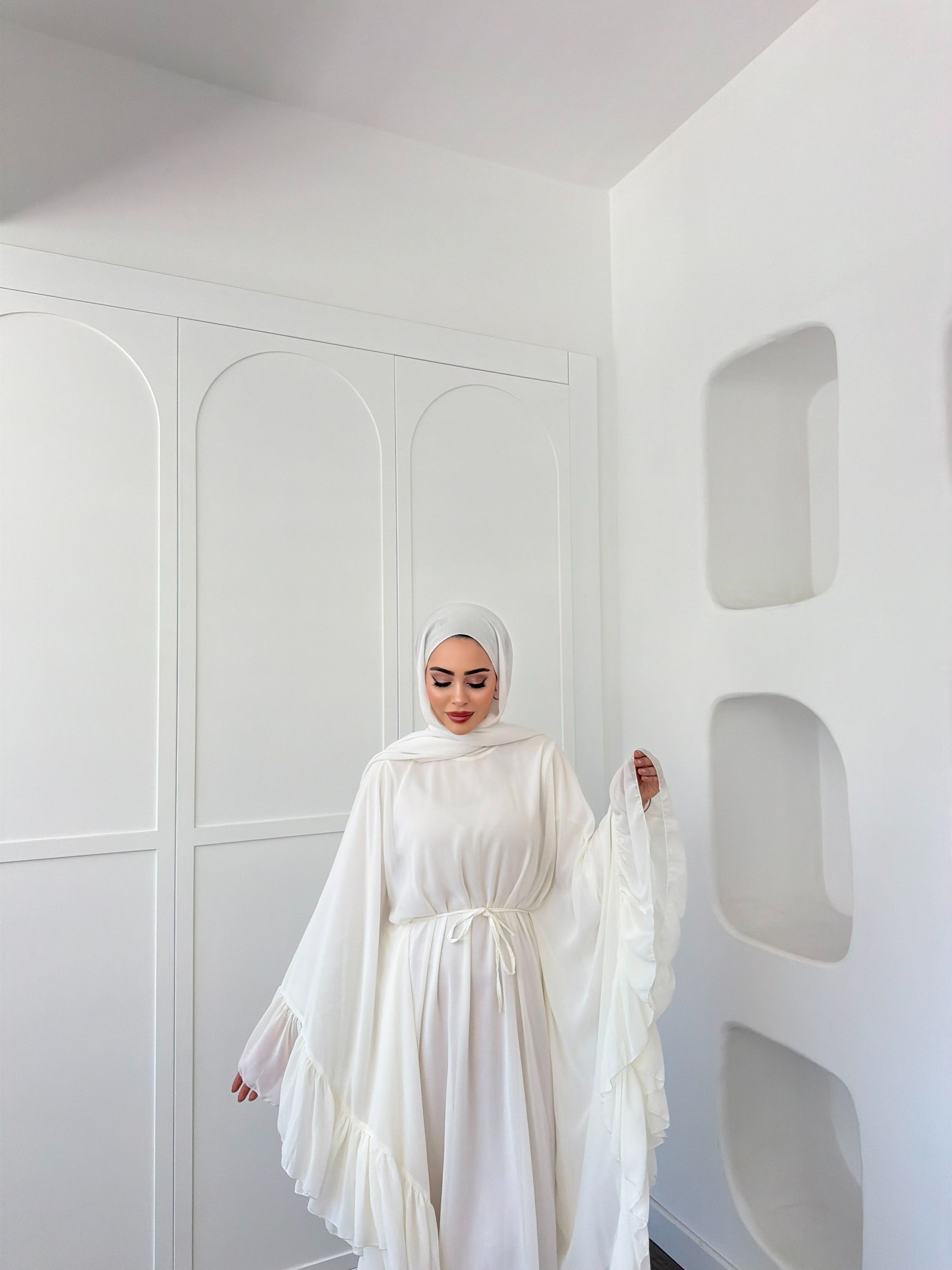 Eyşa Kimona Elbise - Beyaz