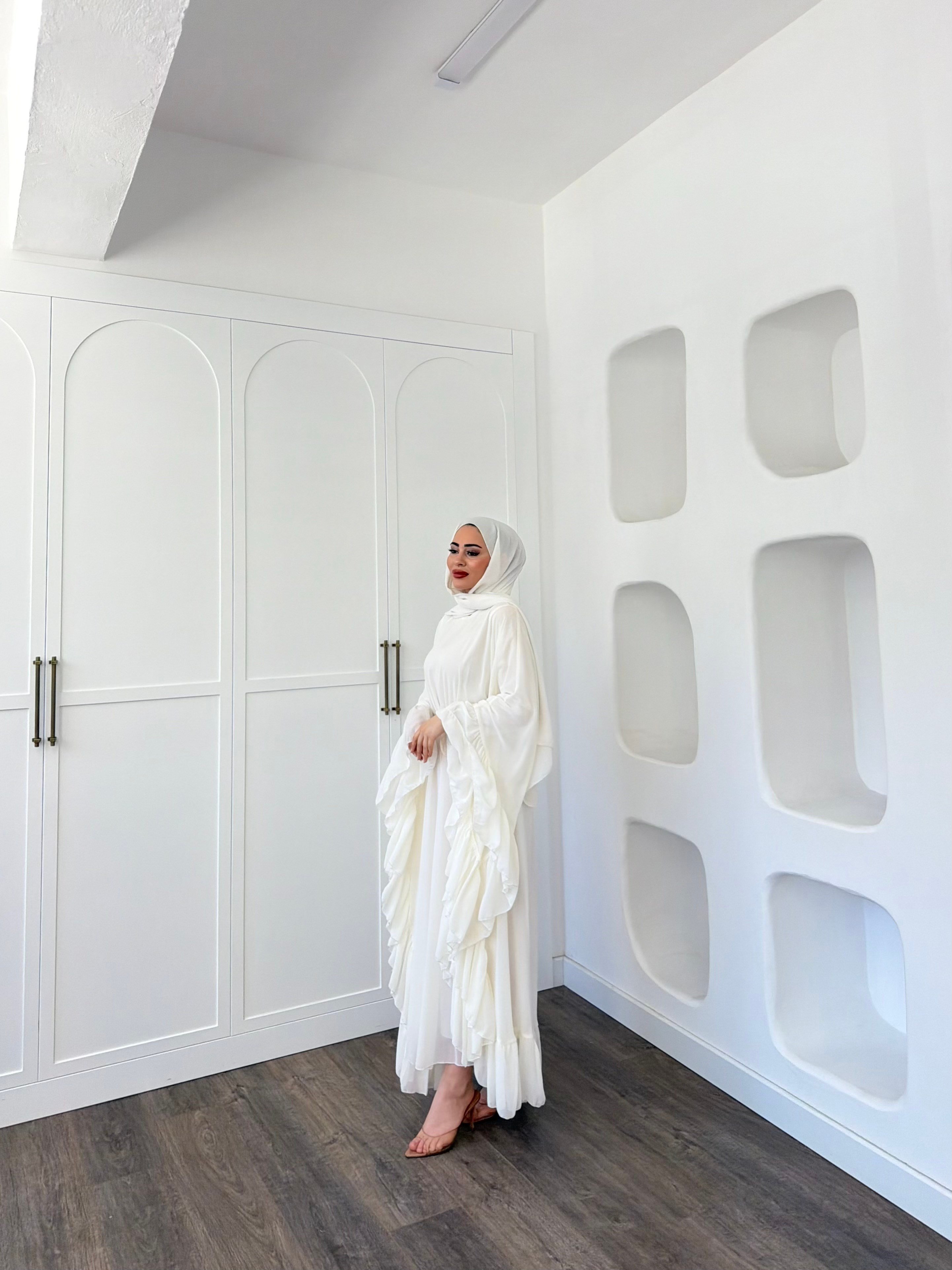Eyşa Kimona Elbise - Beyaz