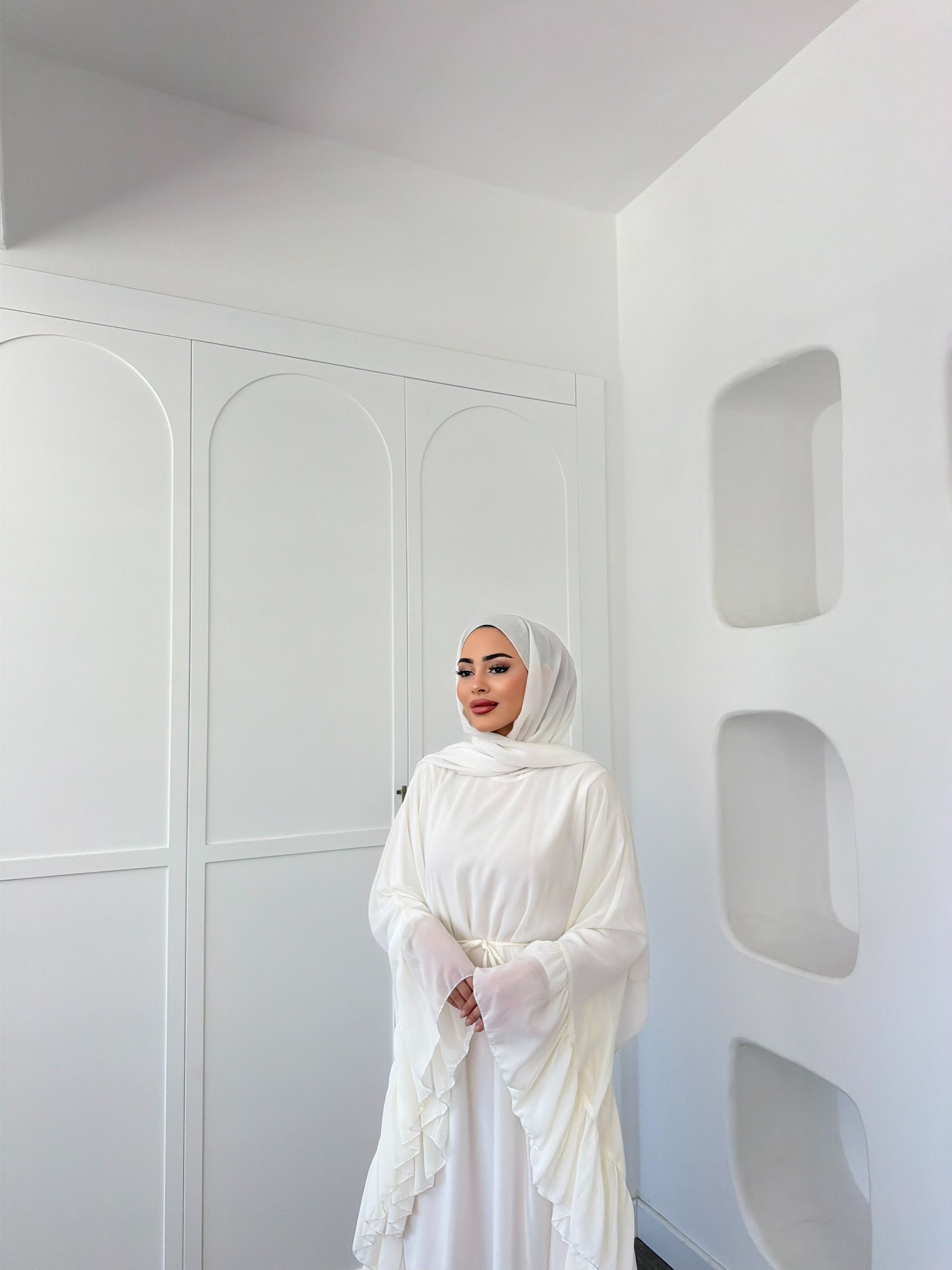 Eyşa Kimona Elbise - Beyaz