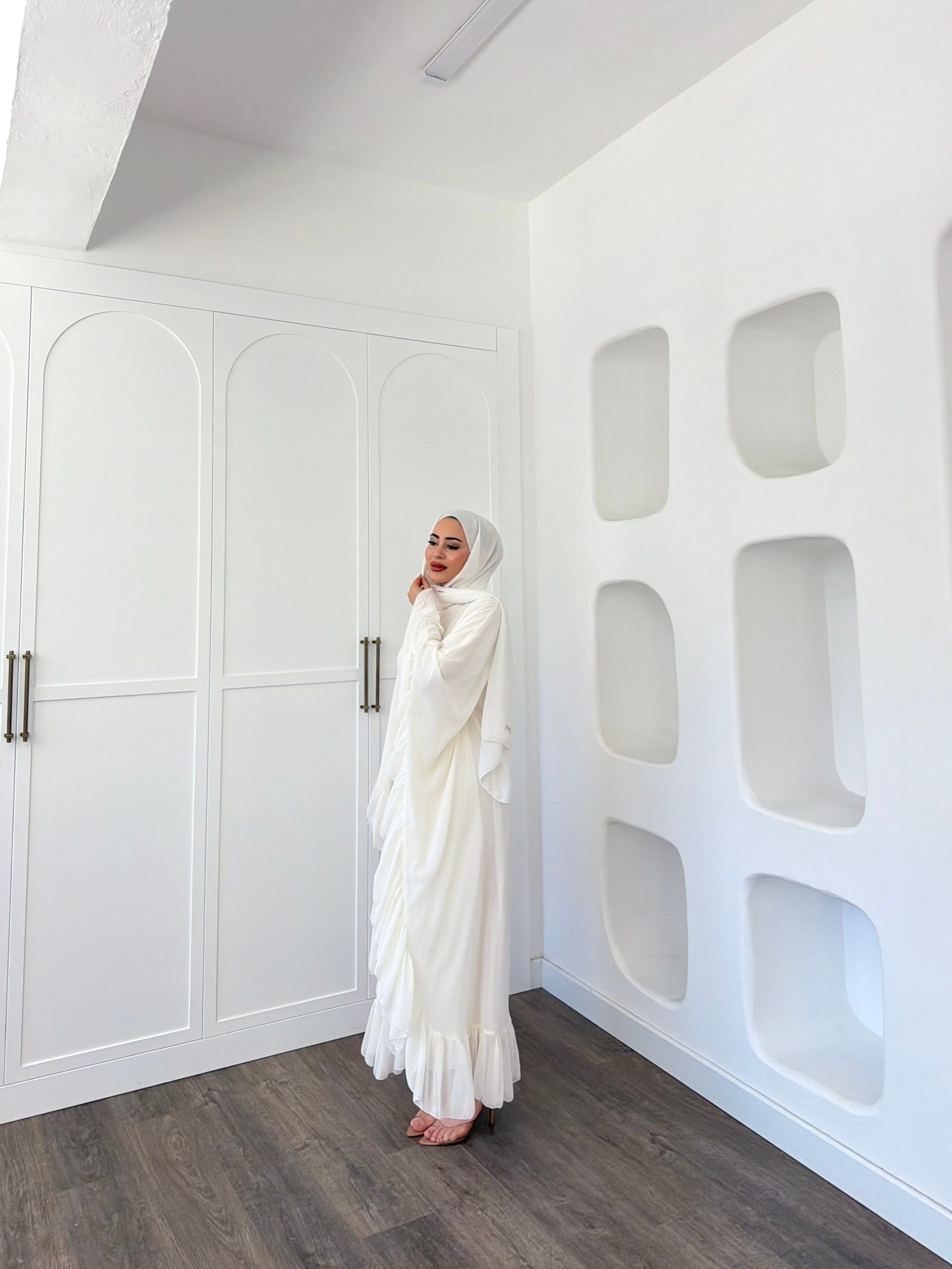Eyşa Kimona Elbise - Beyaz