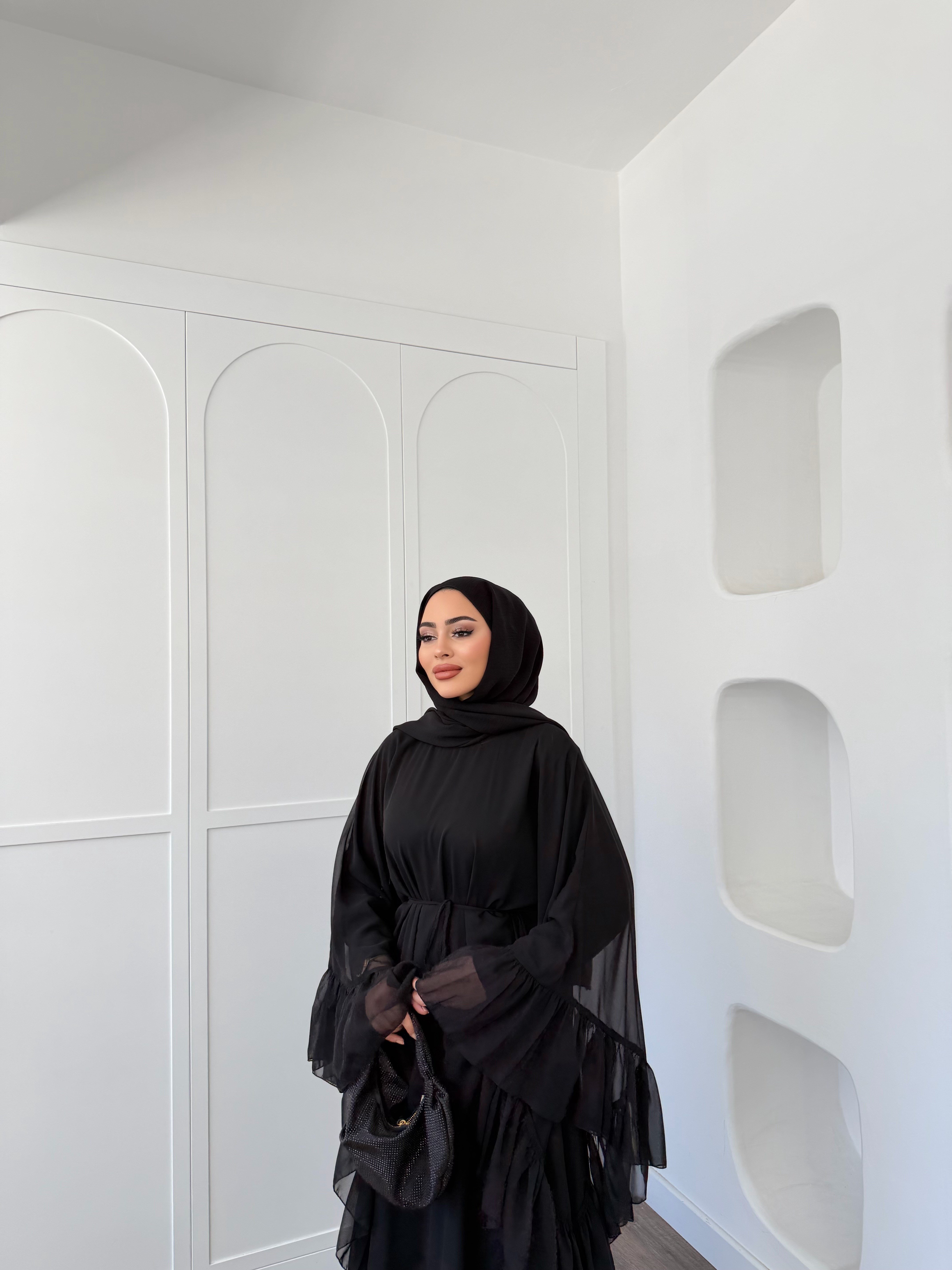 Eyşa Kimona Elbise - Siyah 