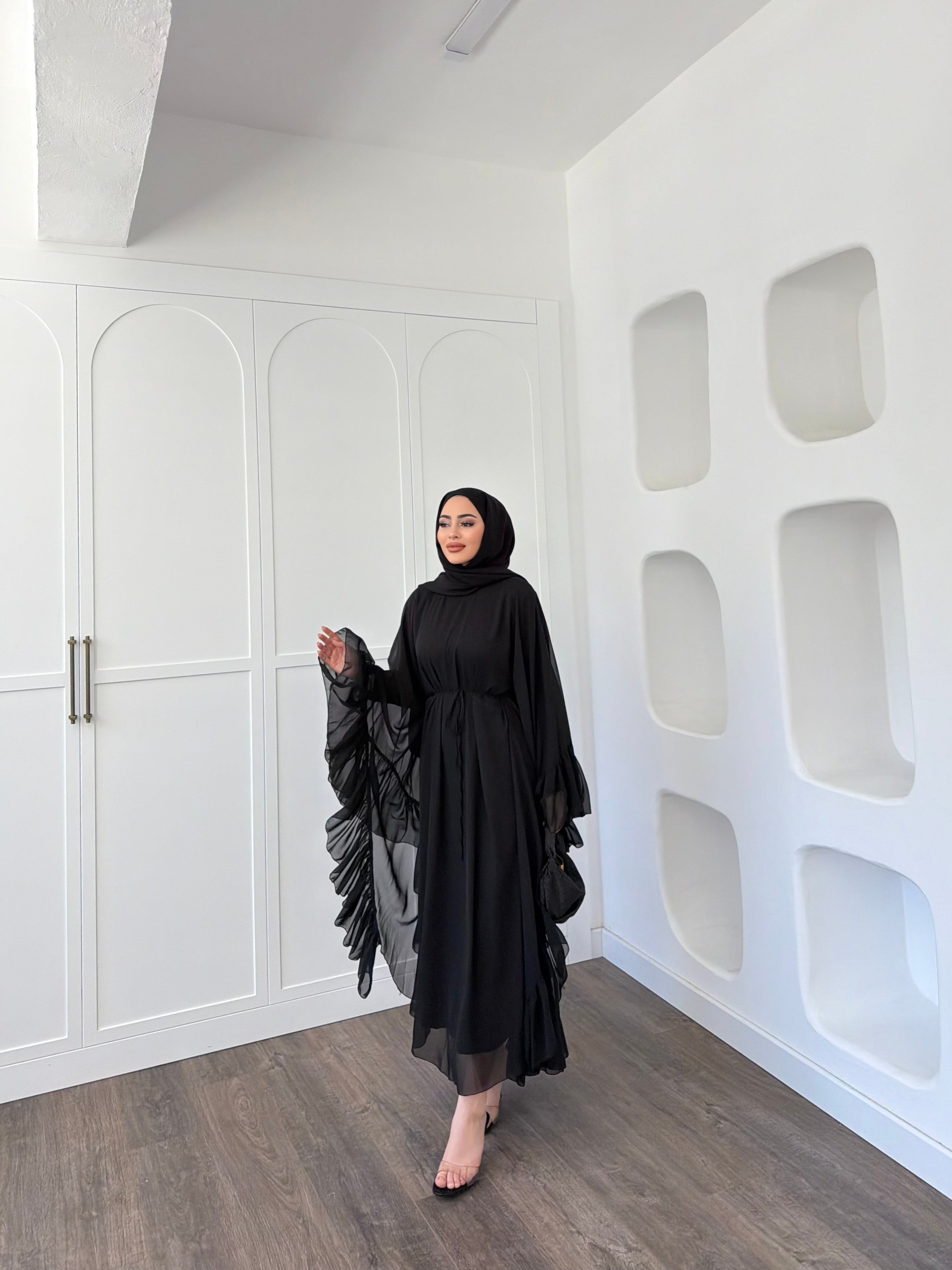 Eyşa Kimona Elbise - Siyah 