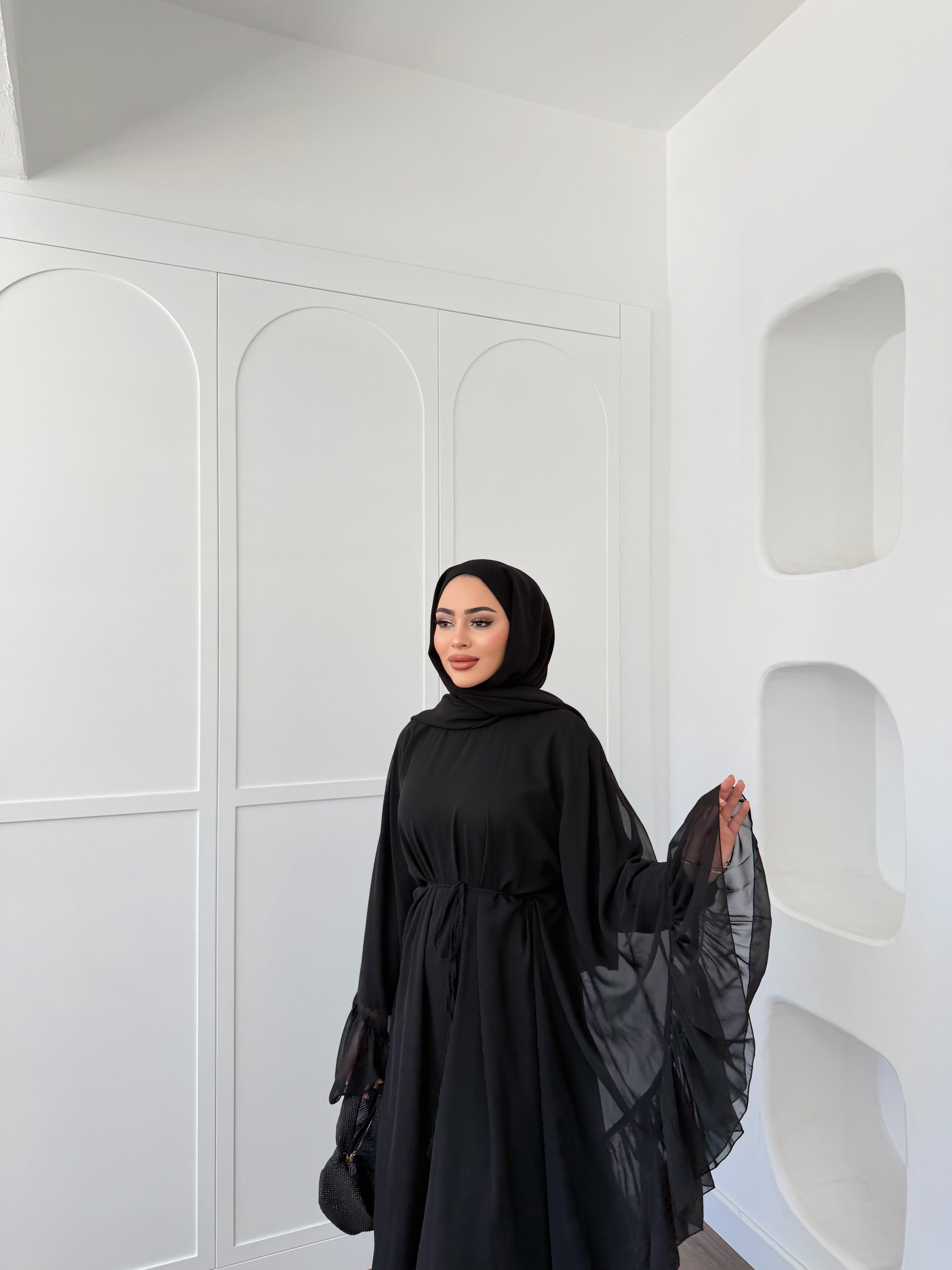 Eyşa Kimona Elbise - Siyah 