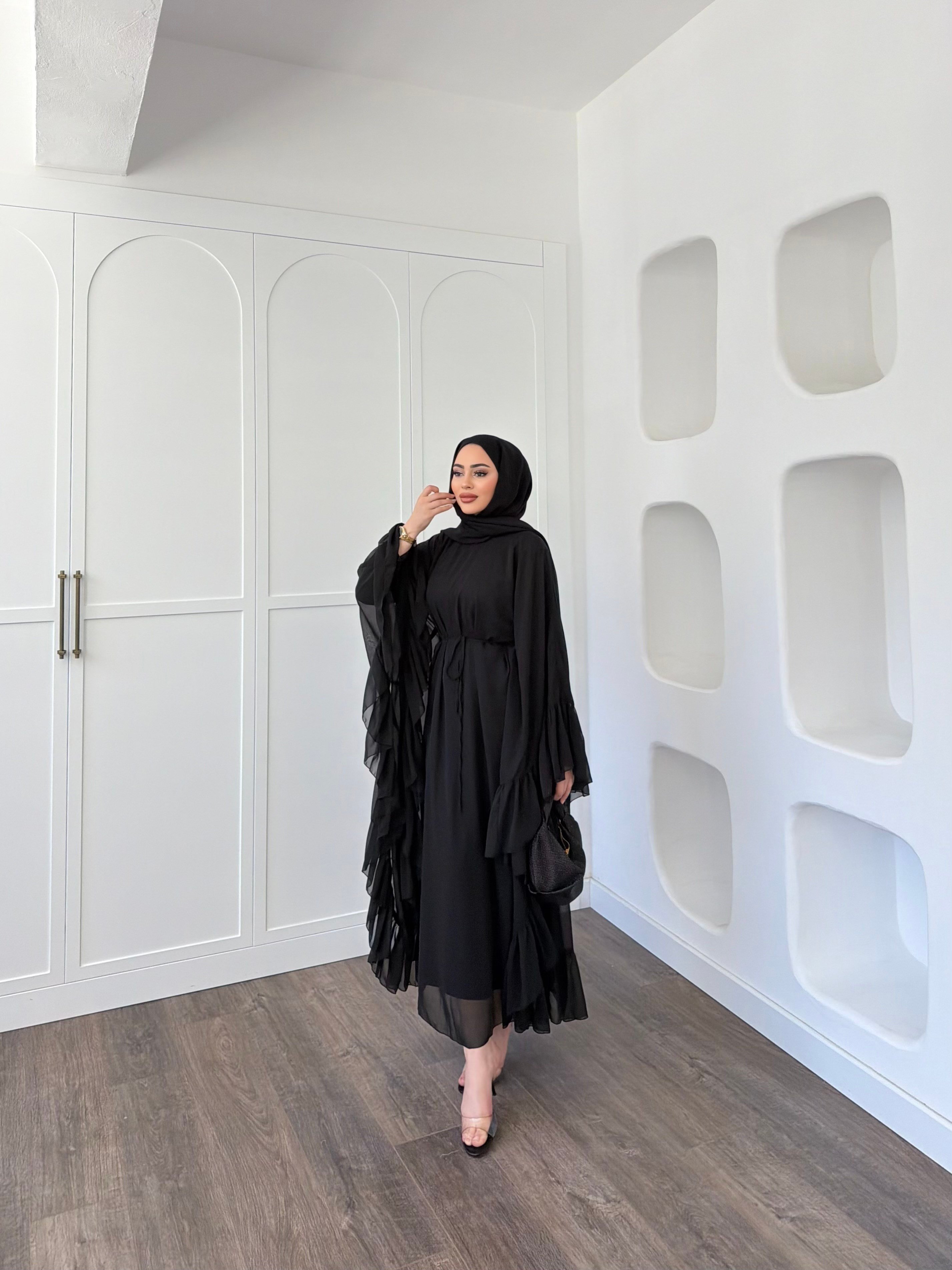 Eyşa Kimona Elbise - Siyah 