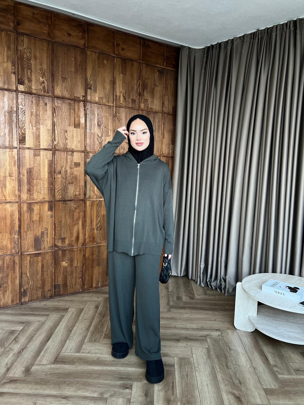 Fermuarlı Doray Takım - Antrasit