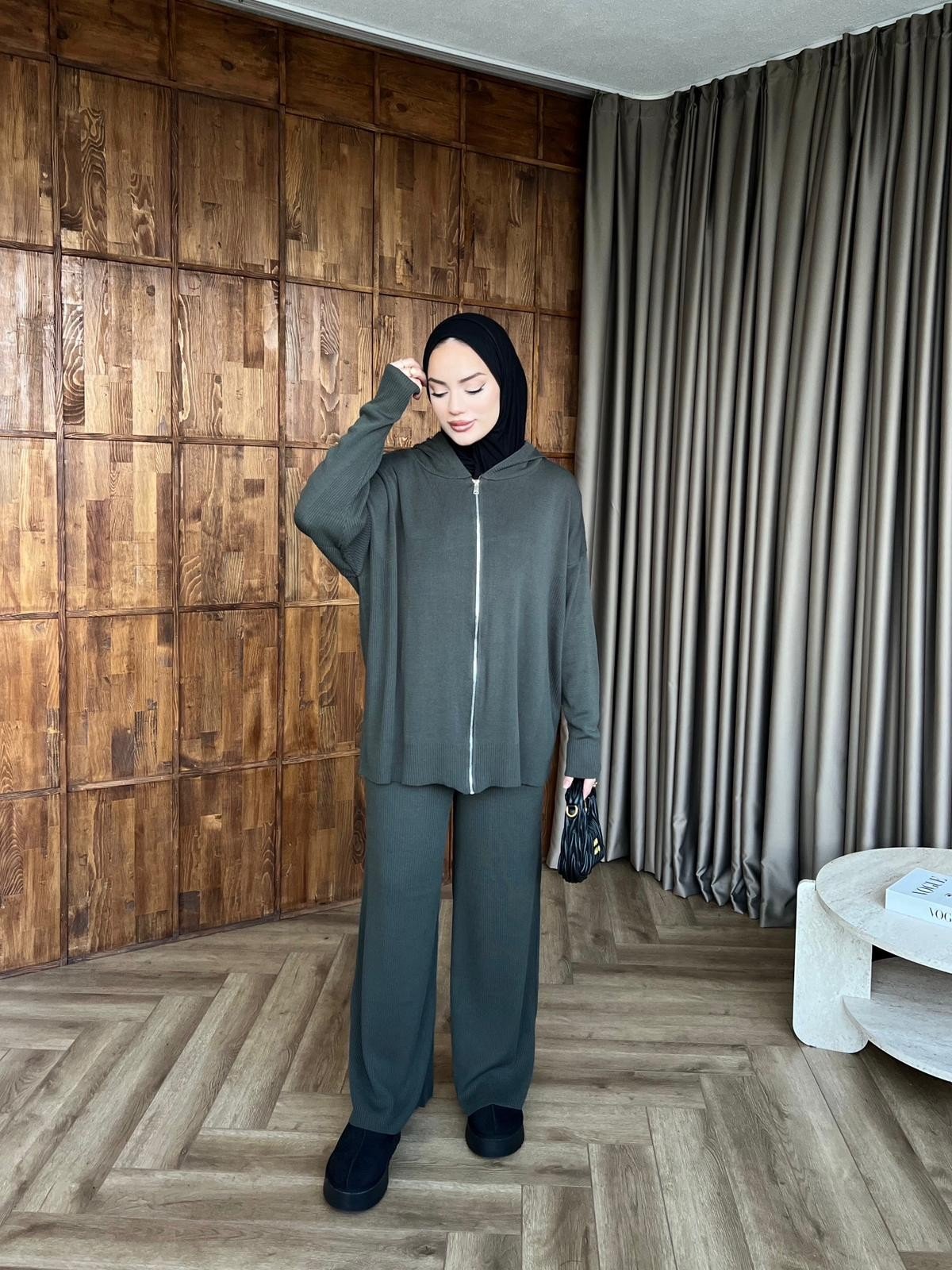 Fermuarlı Doray Takım - Antrasit