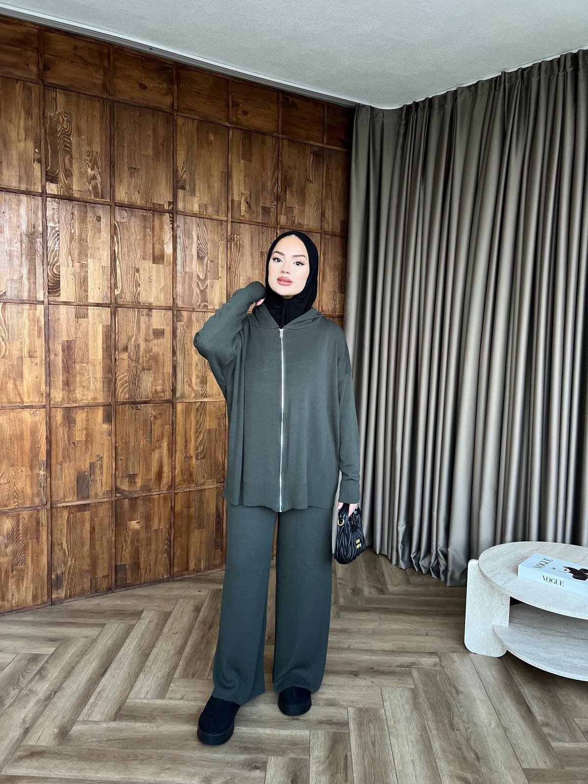 Fermuarlı Doray Takım - Antrasit