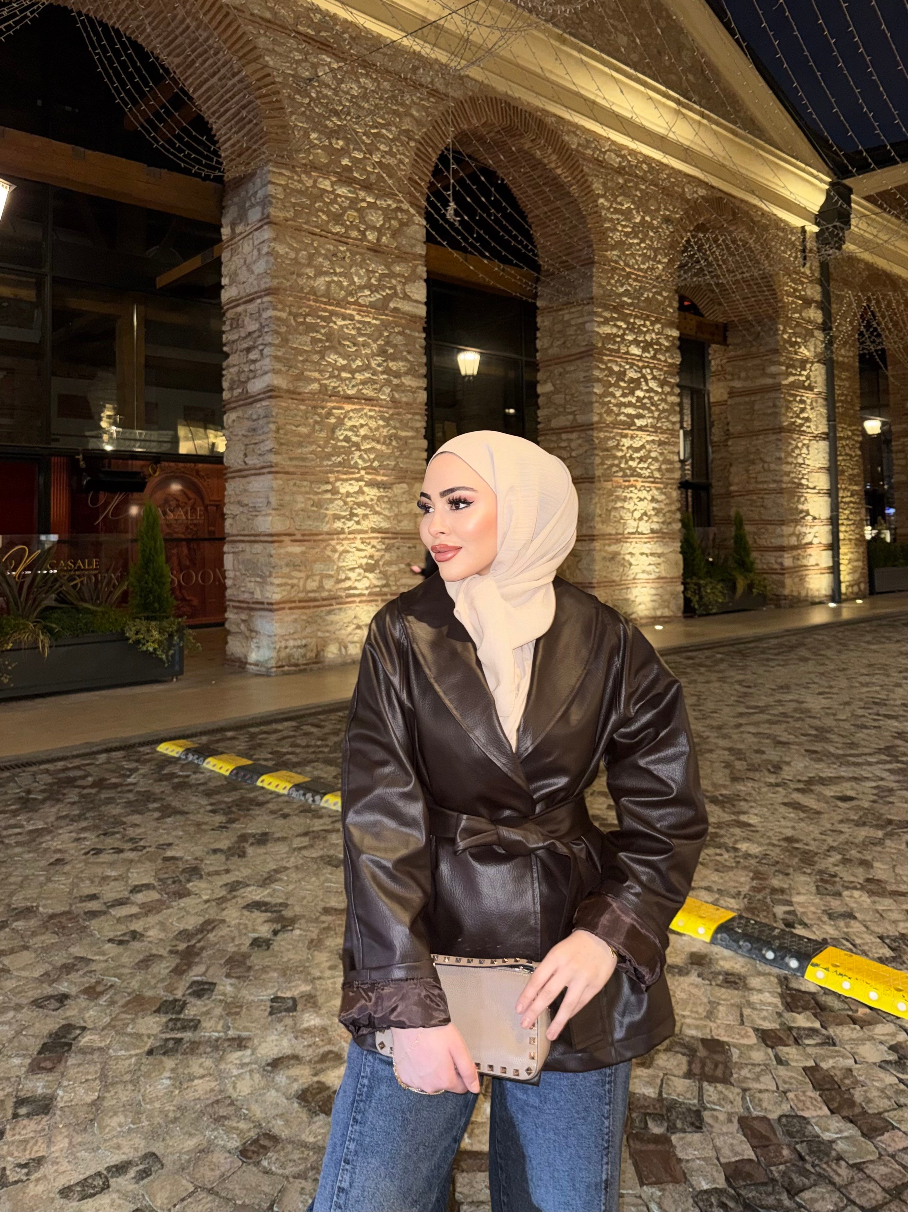 Gerna Deri Ceket - Kahve