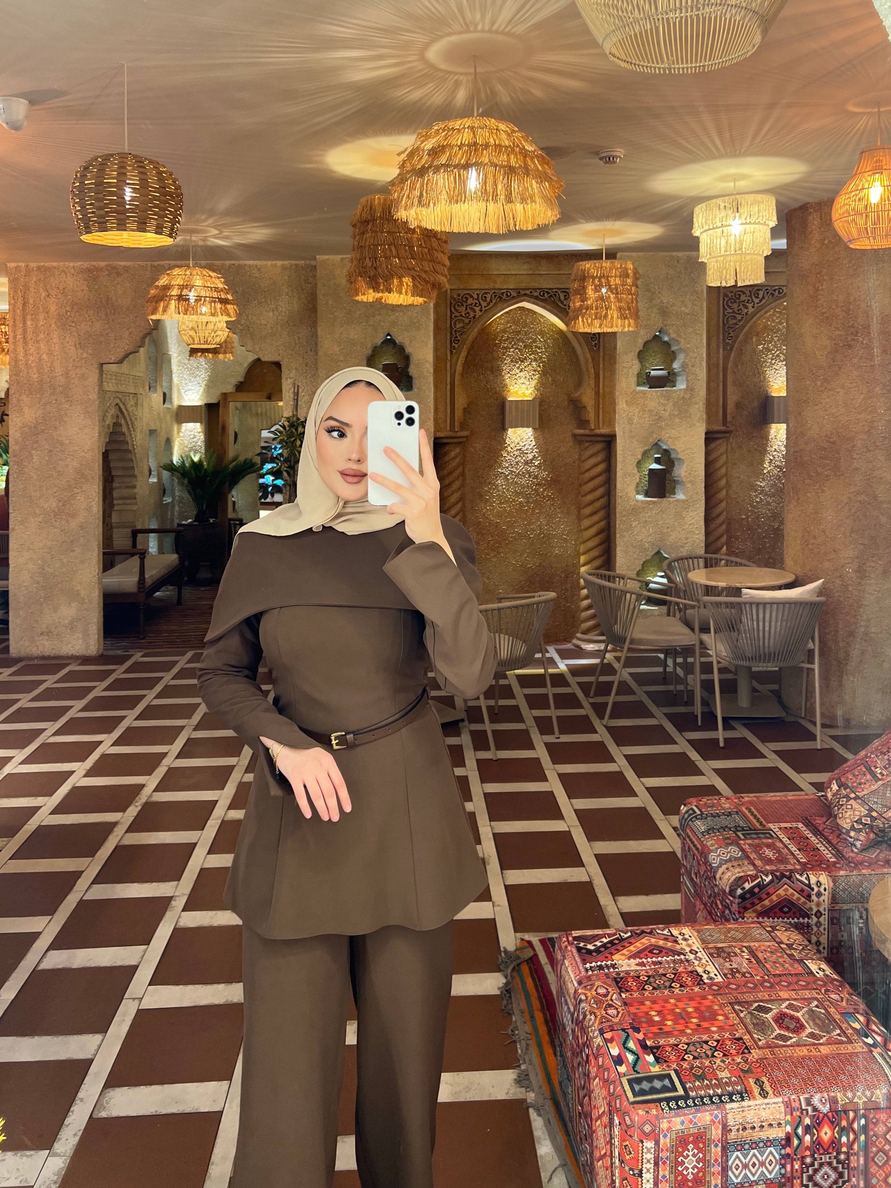 Hande Kemerli Takım - Kahve